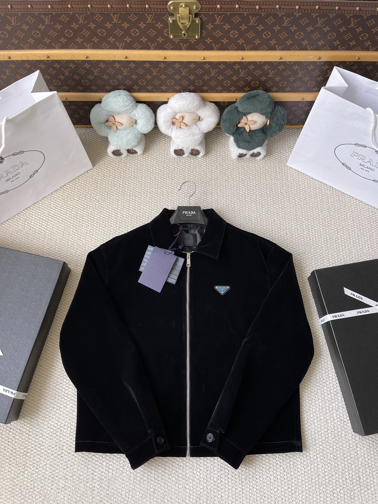 Triangle-Badge Zip Blouson — product photograph