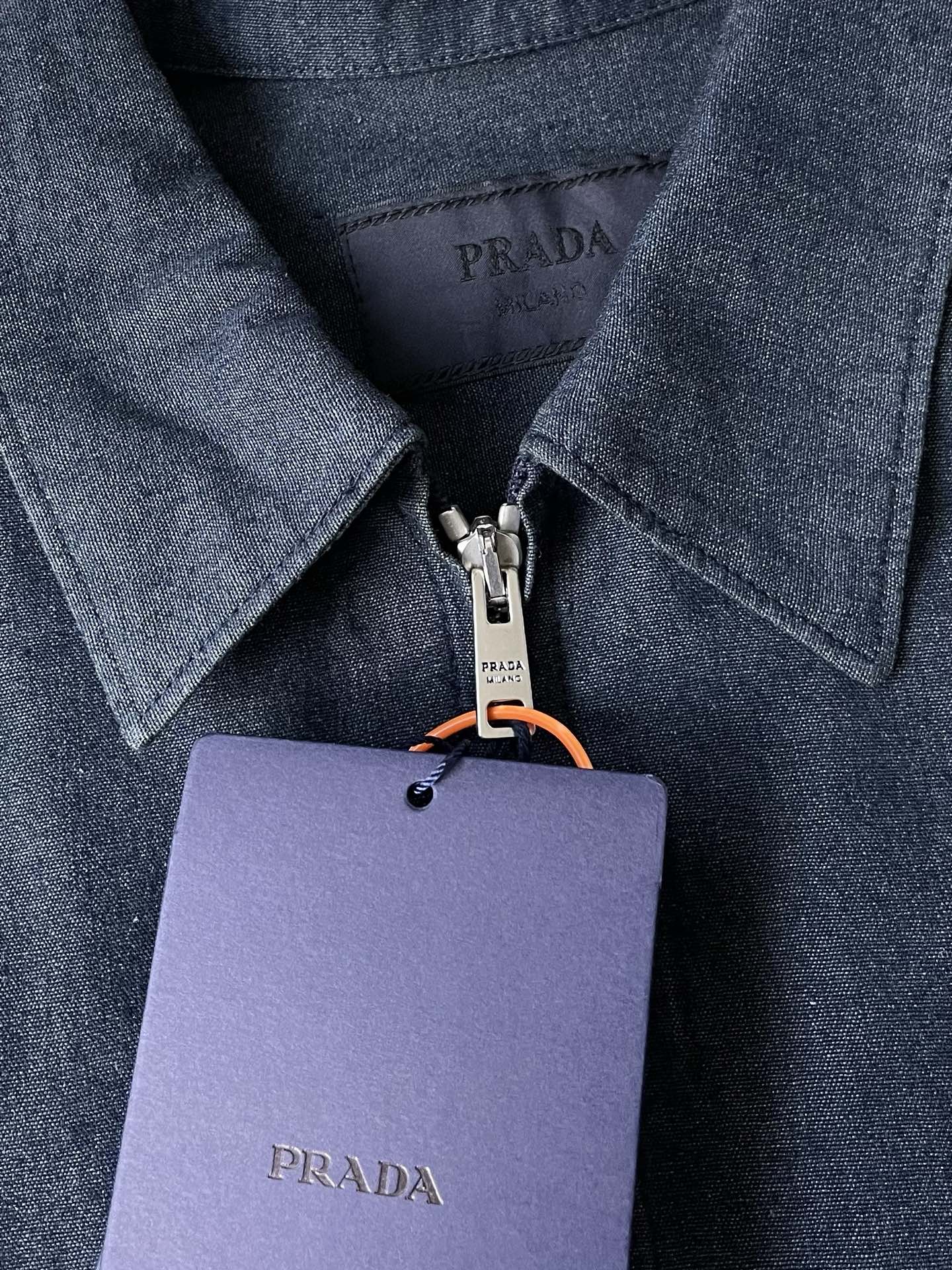Triangle-Pocket Zip Overshirt — product photograph