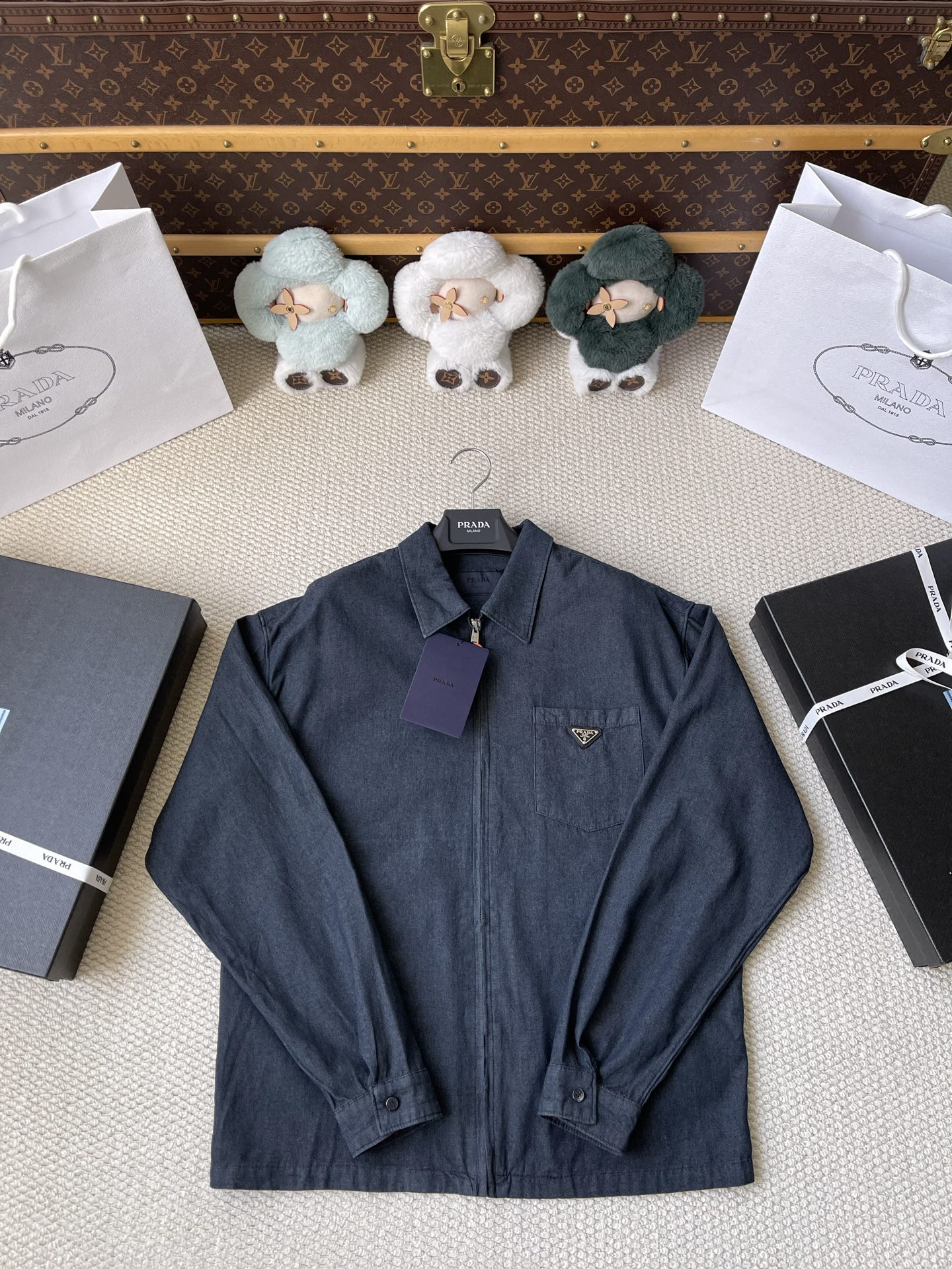 Triangle-Pocket Zip Overshirt — product photograph