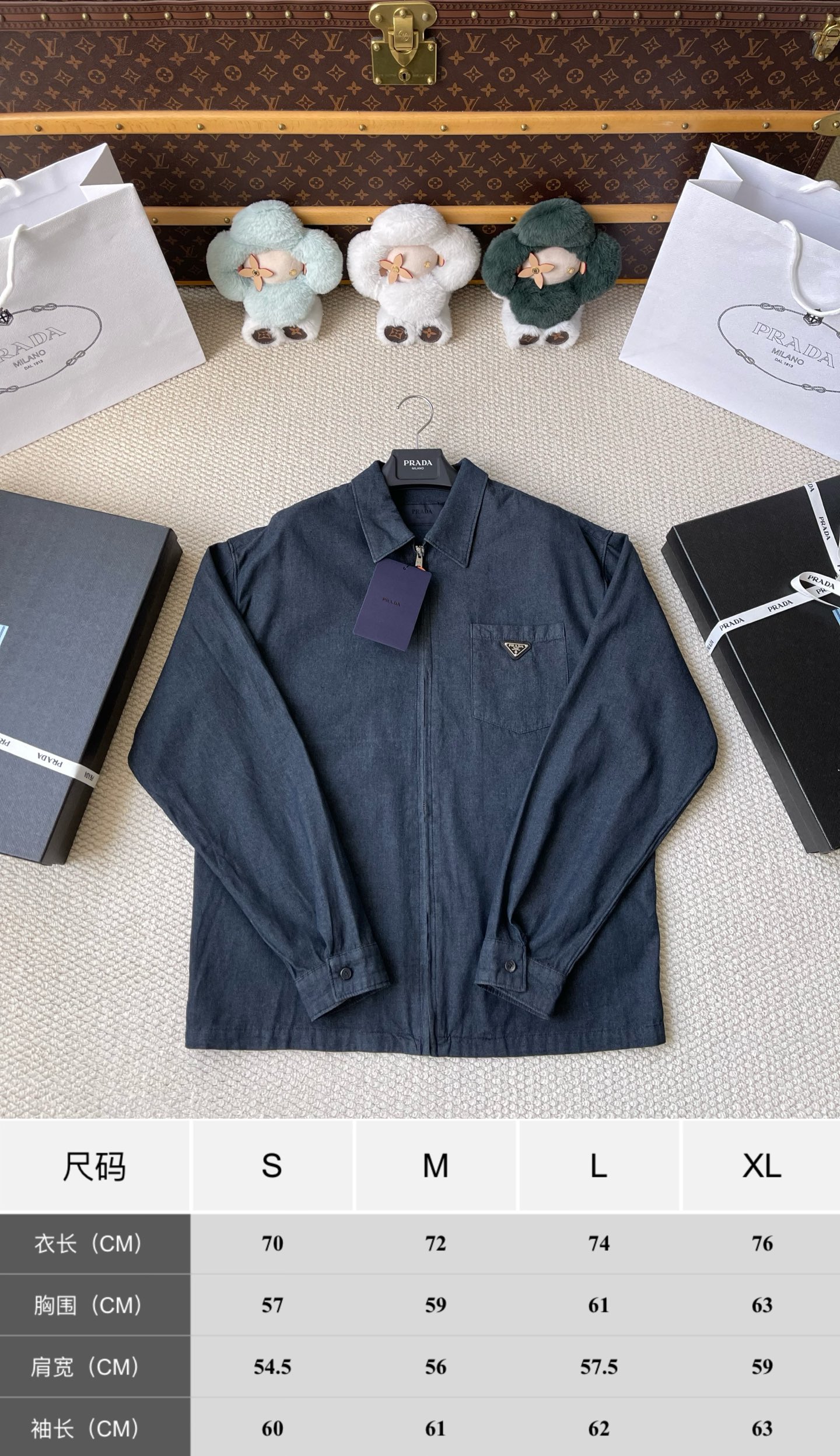 Triangle-Pocket Zip Overshirt — product photograph