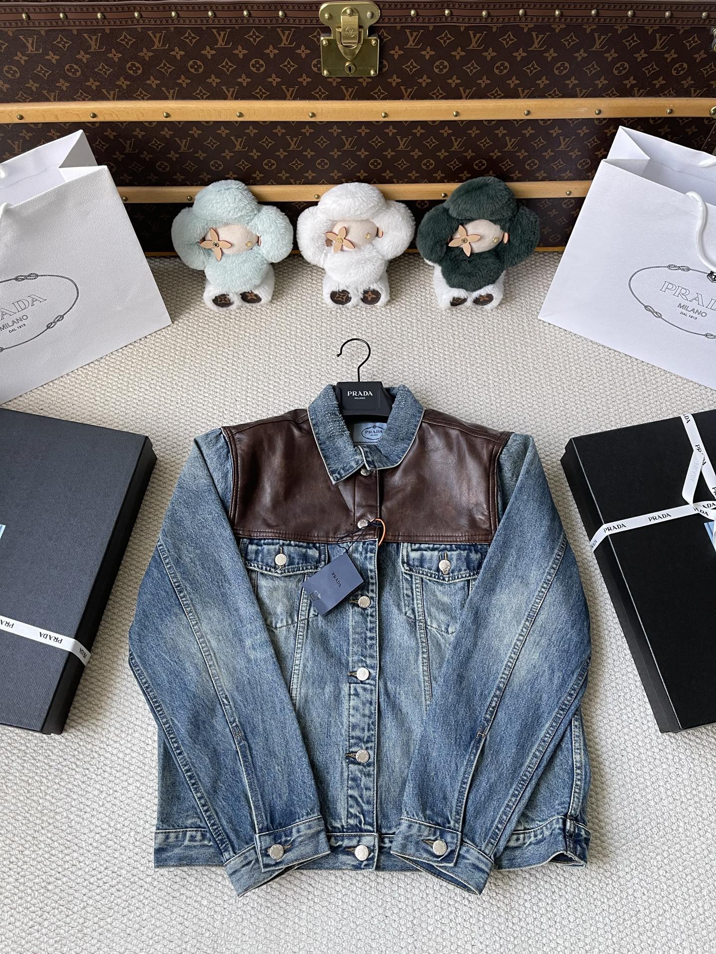 Contrast-Yoke Denim Jacket — product photograph