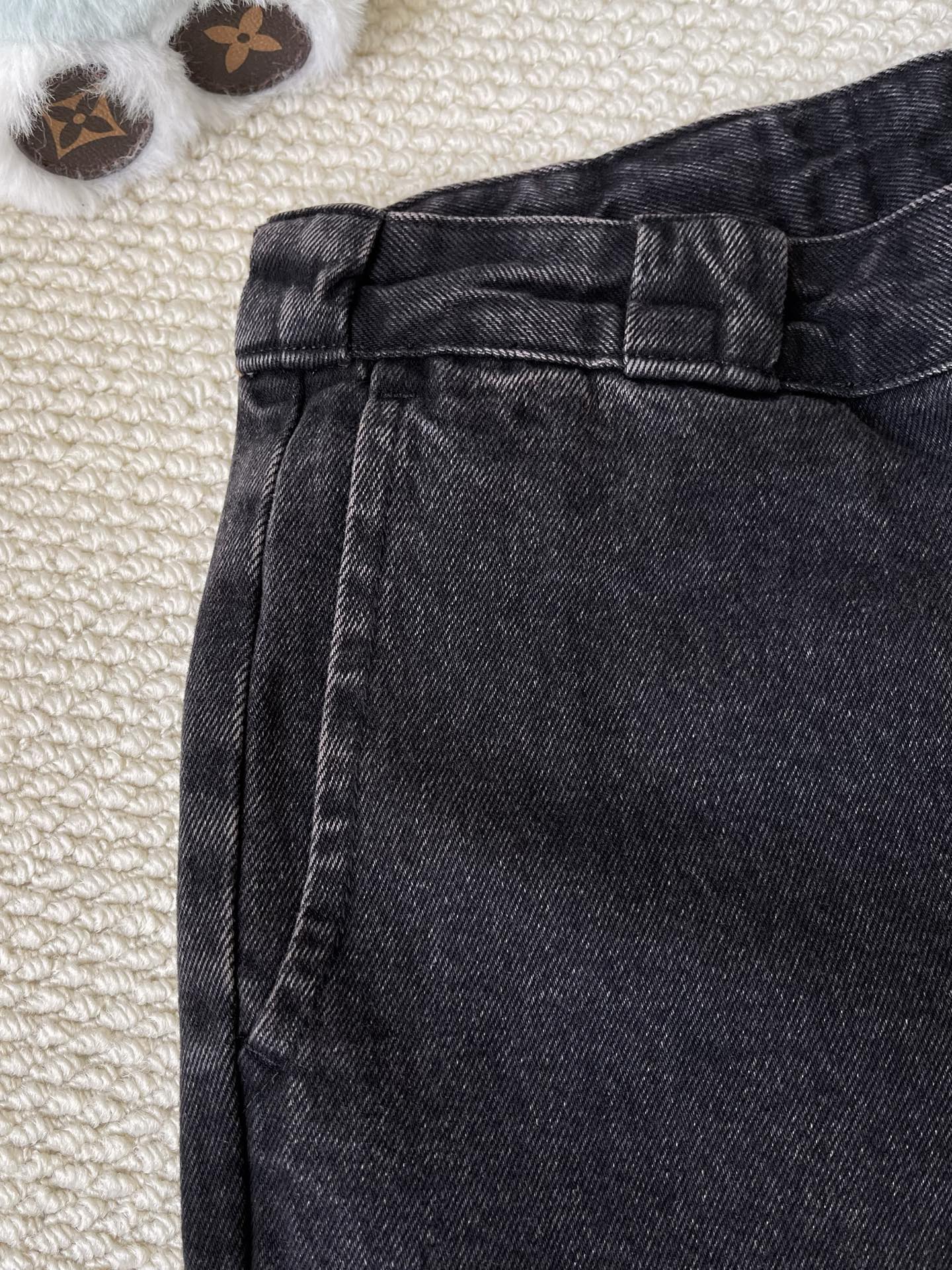 Washed Denim Trousers — product photograph