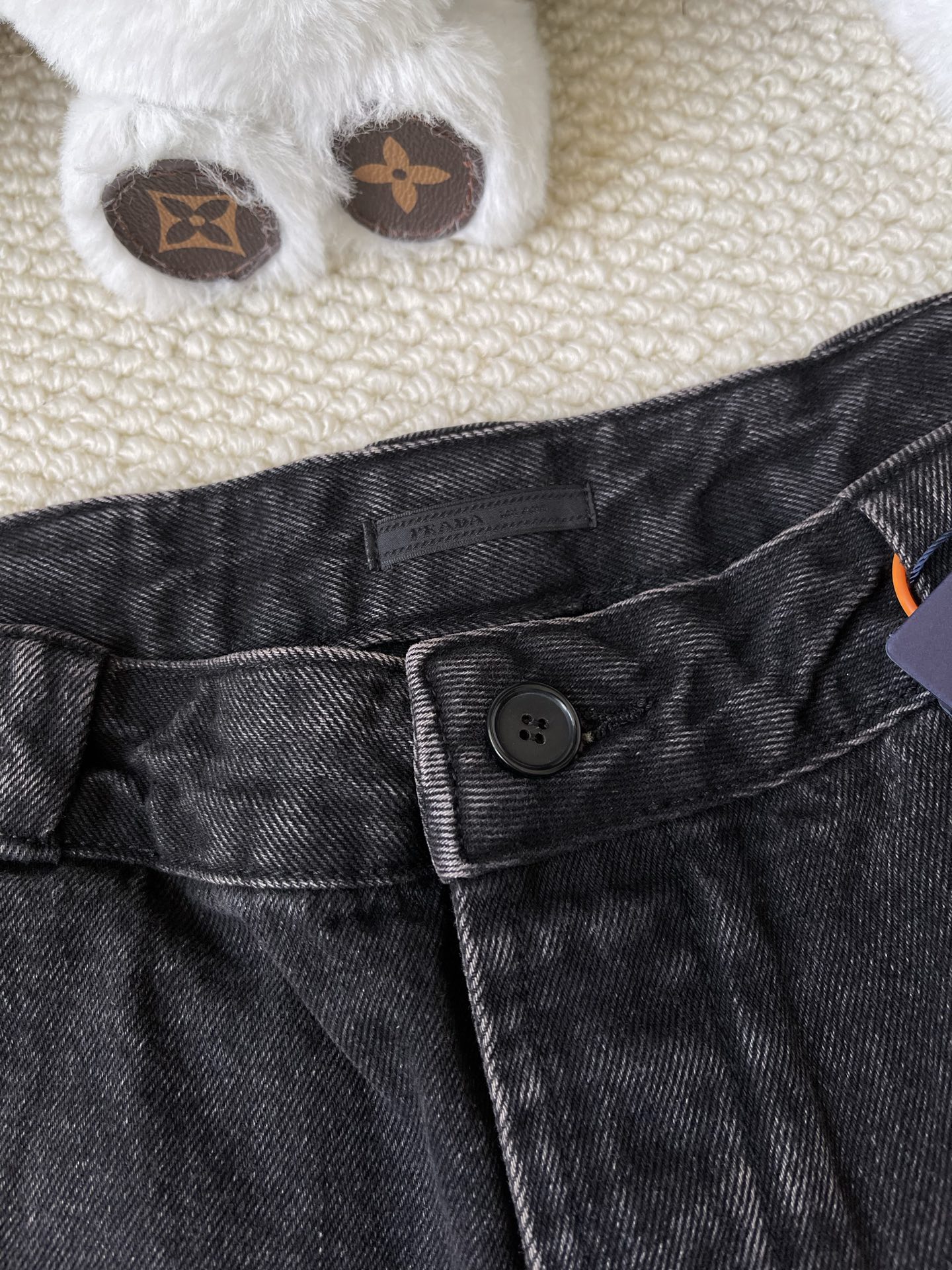 Washed Denim Trousers — product photograph
