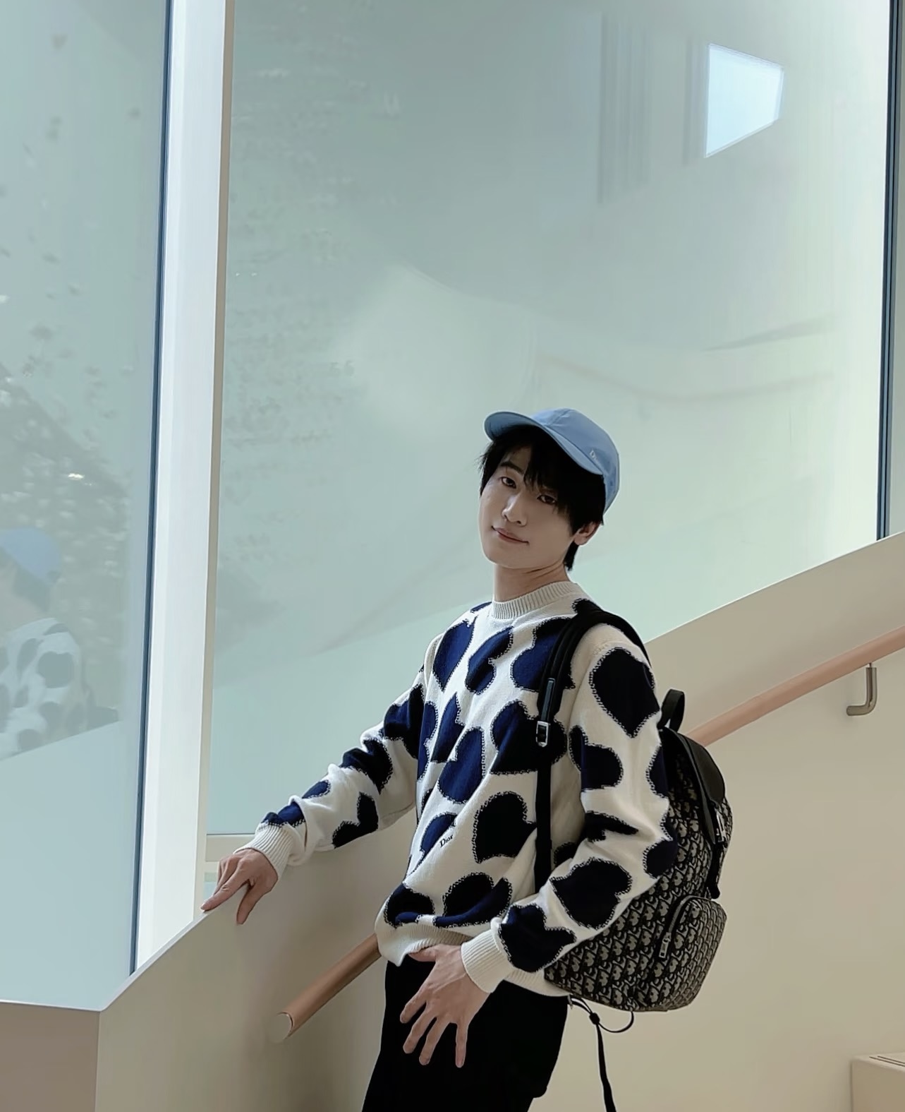 Heart-Motif Crewneck Sweater — product photograph