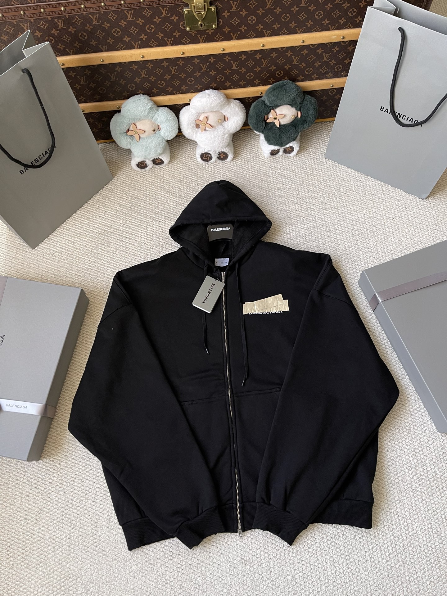 Metallic-Patch Zip Matching Separates — product photograph
