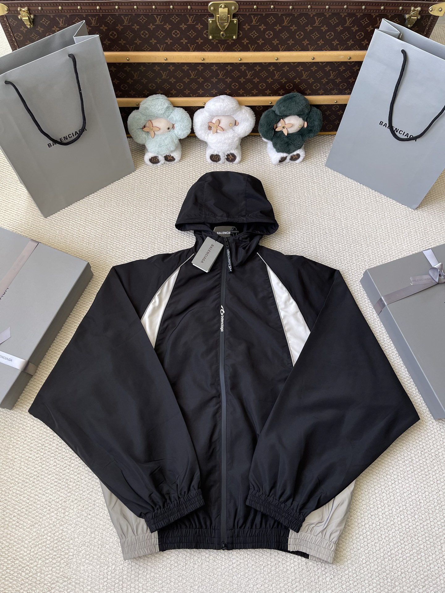 Contrast-Panel Hooded Matching Separates — product photograph
