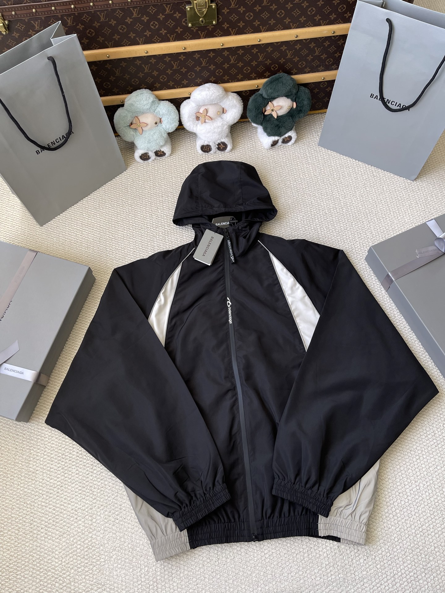 Contrast-Panel Hooded Matching Separates — product photograph