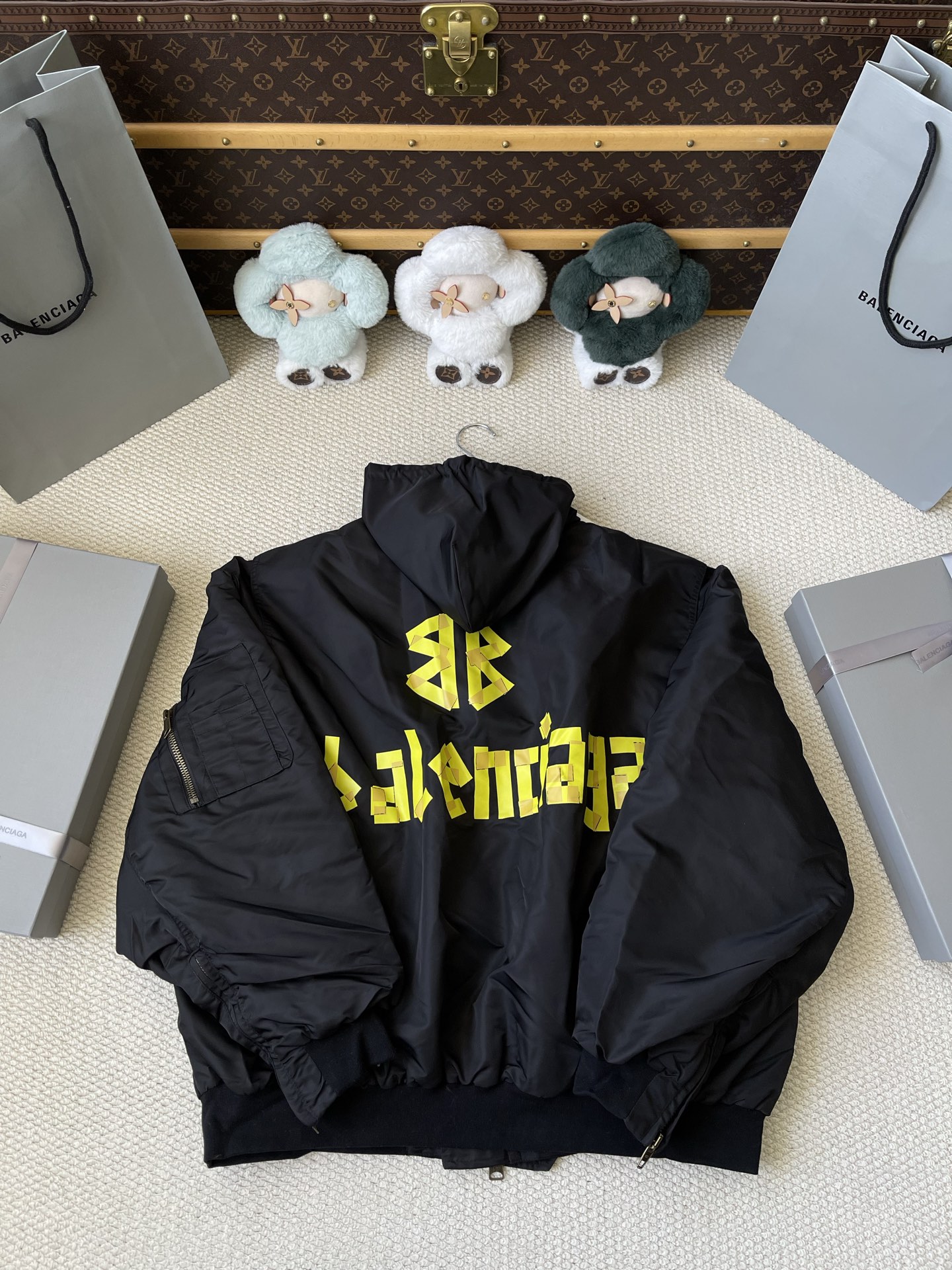 Back-Logo Hooded Bomber — product photograph