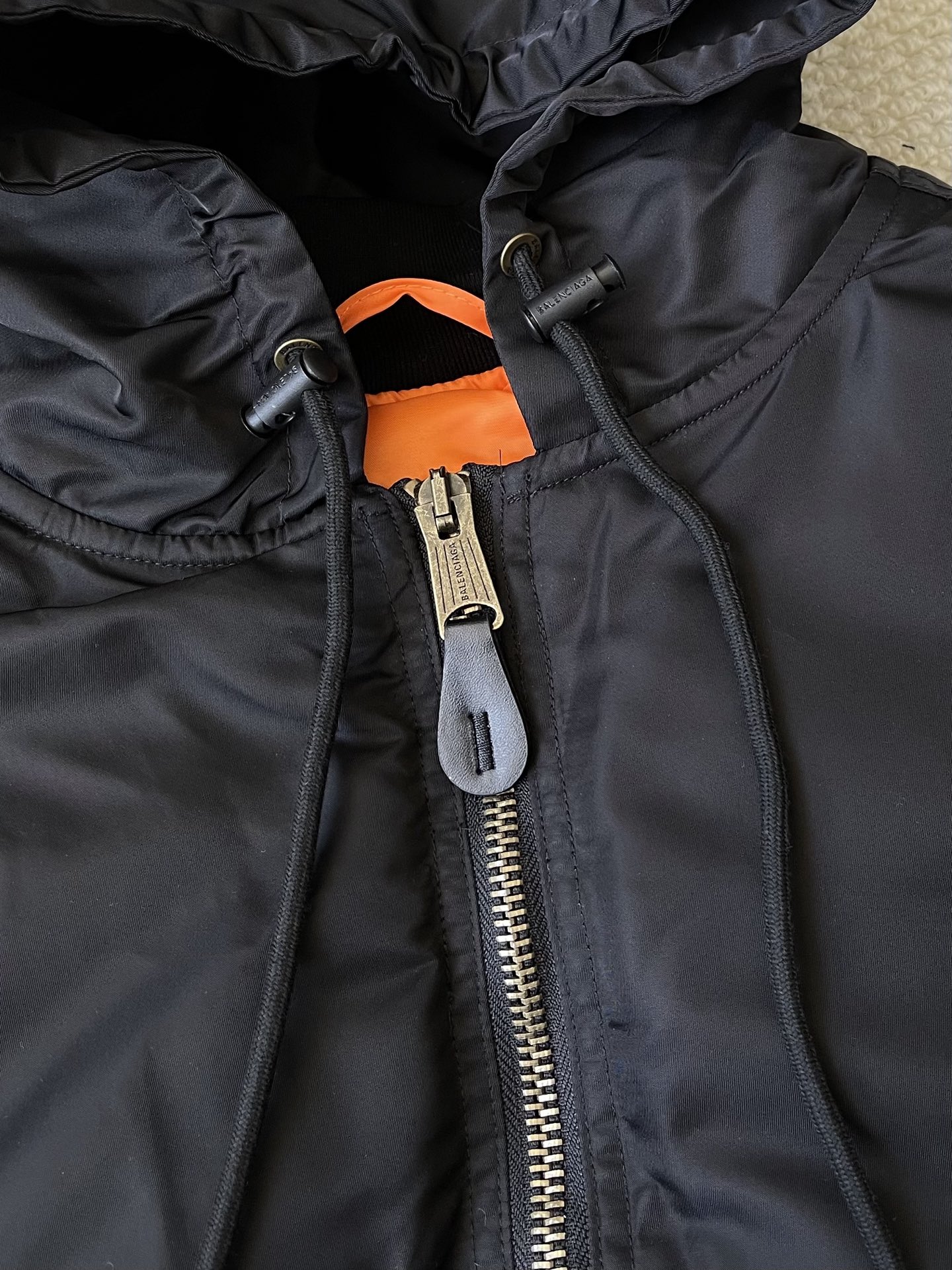 Back-Logo Hooded Bomber — product photograph