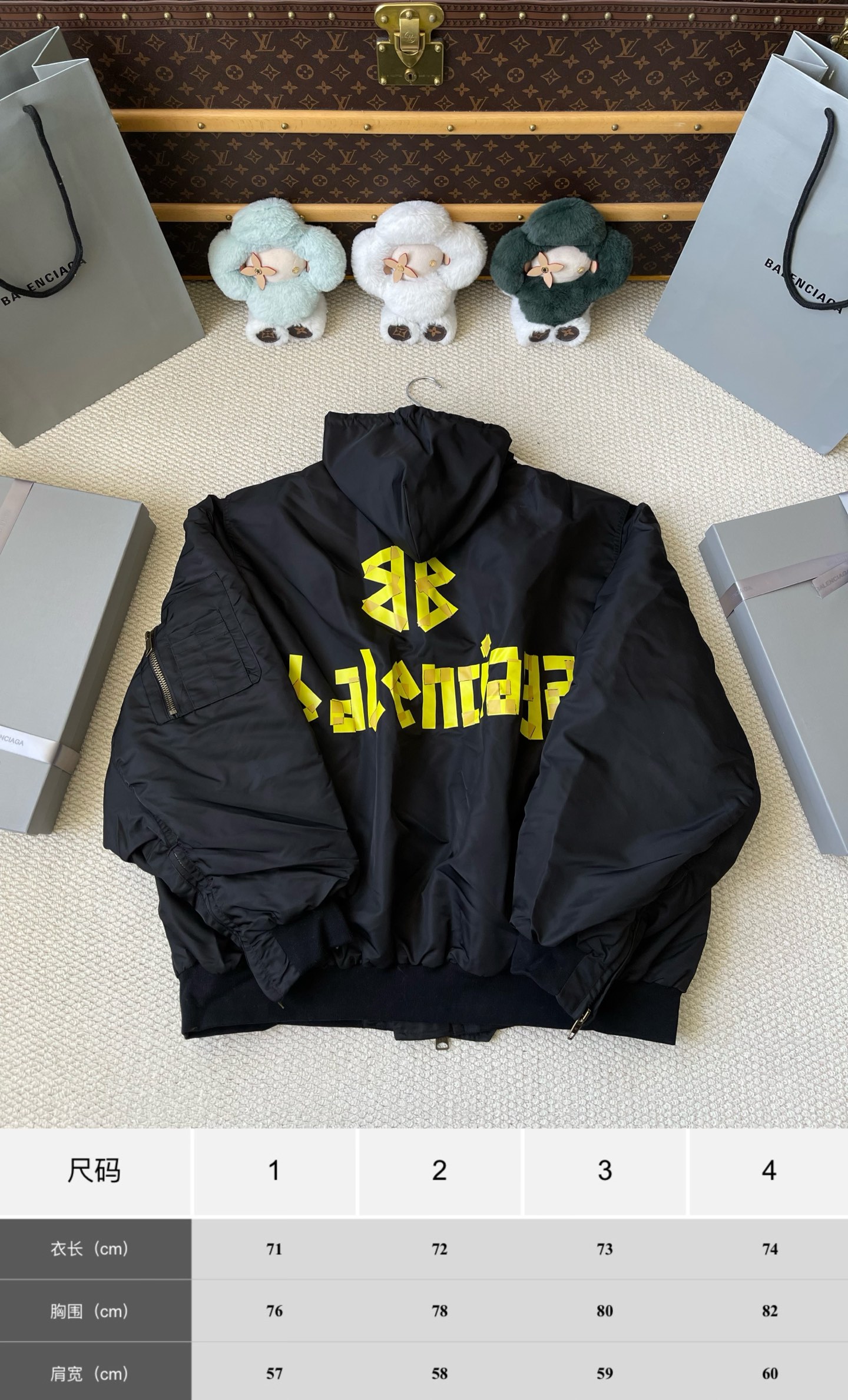 Back-Logo Hooded Bomber — product photograph
