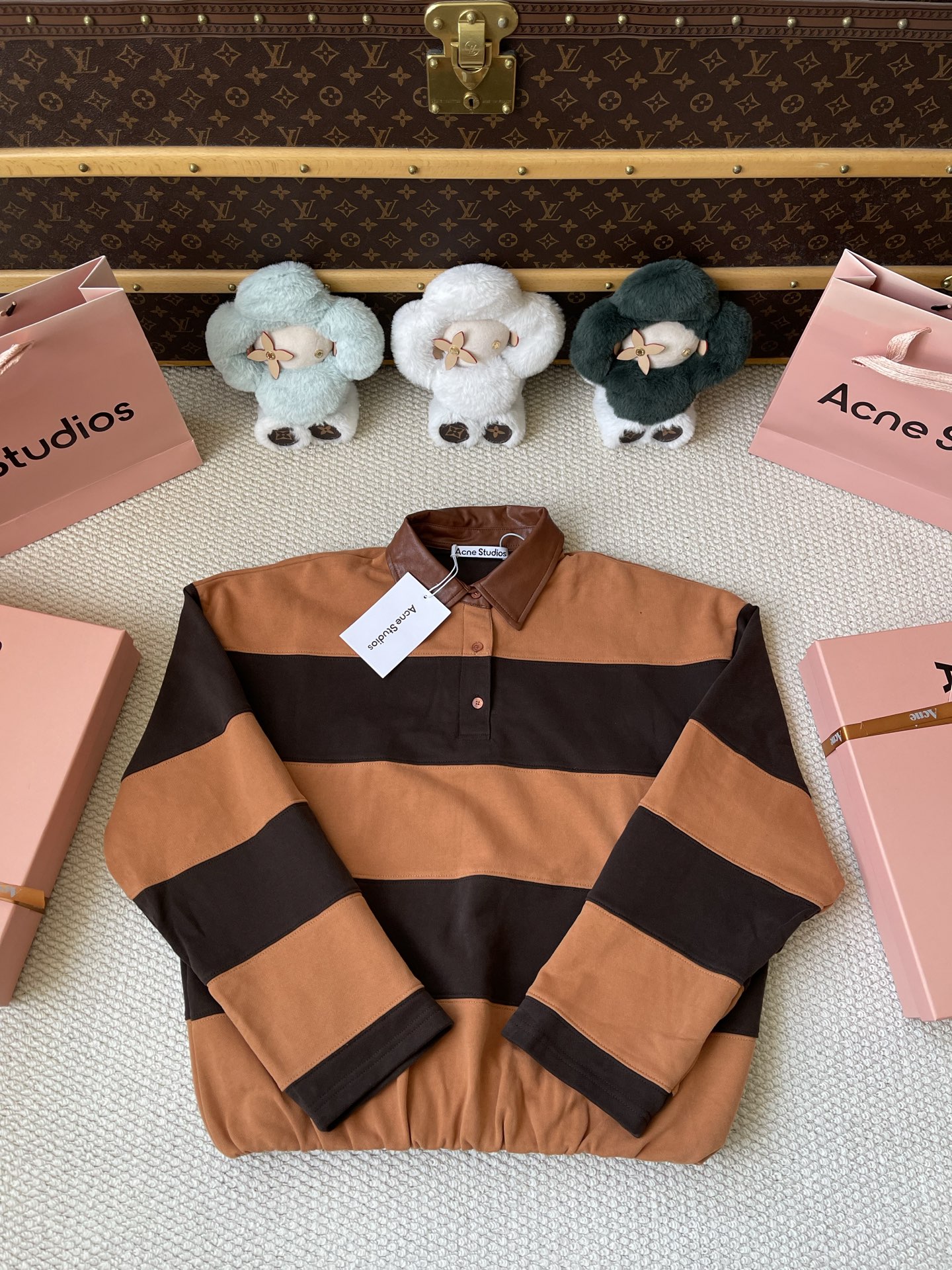 Wide-Stripe Knit Polo — product photograph