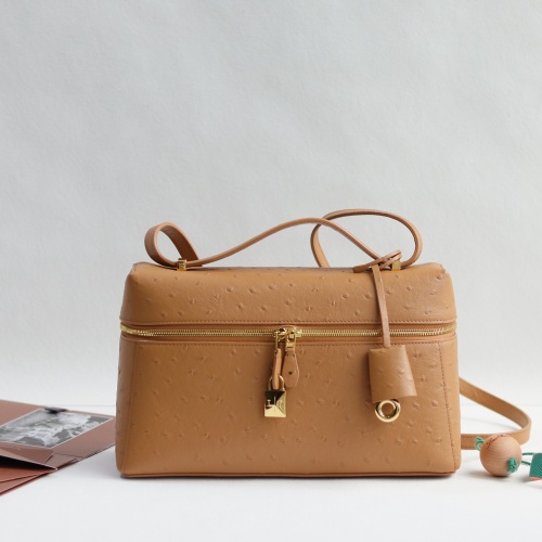 Loro Piana Extra Bag L27 Ostrich Leather Satchel in Chestnut Brown 1 Loro Piana Extra Bag L27 Ostrich Leather Satchel in Chestnut Brown