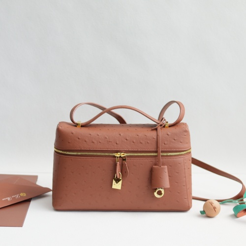 Loro Piana Extra Bag L27 in Red-Brick Ostrich Leather with Pure Steel Hardware 1 Loro Piana Extra Bag L27 in Red-Brick Ostrich Leather with Pure Steel Hardware