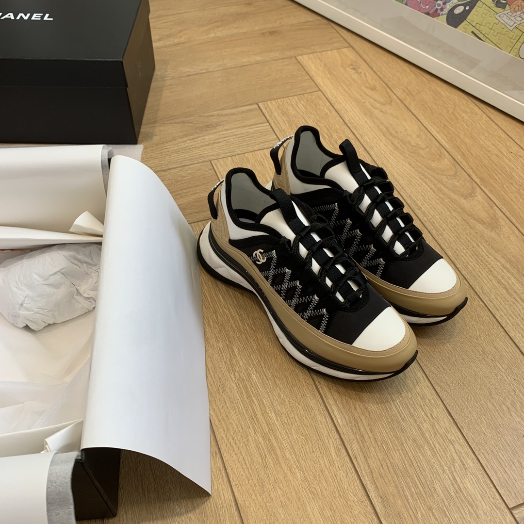 Chanel Chaussures De Sport Réplique de la France 7 étoiles
 Cuir vache Caoutchouc Peau mouton Soie Fashion Peu importe