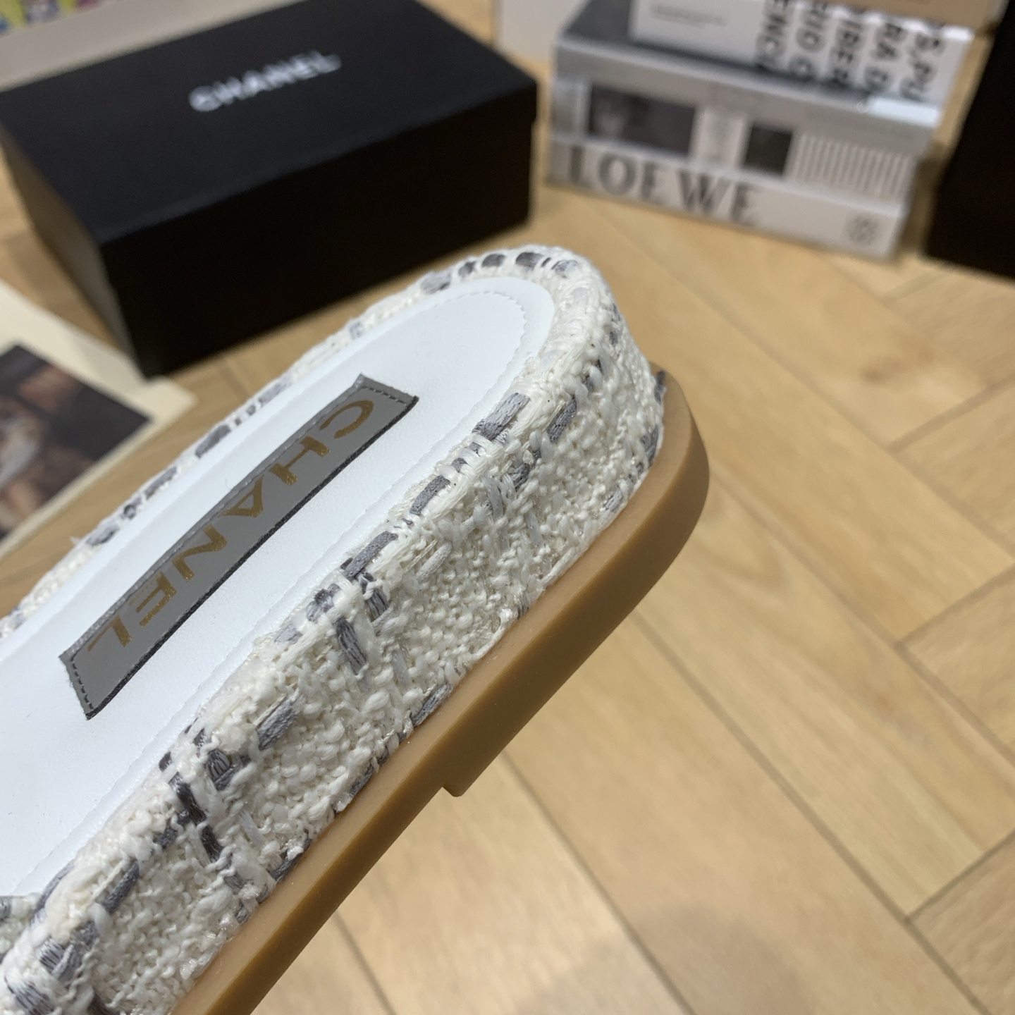 Chanel Women's Tweed Espadrille CC Logo Platform Slide Sandals 8 i1742647730141 6432 0 6