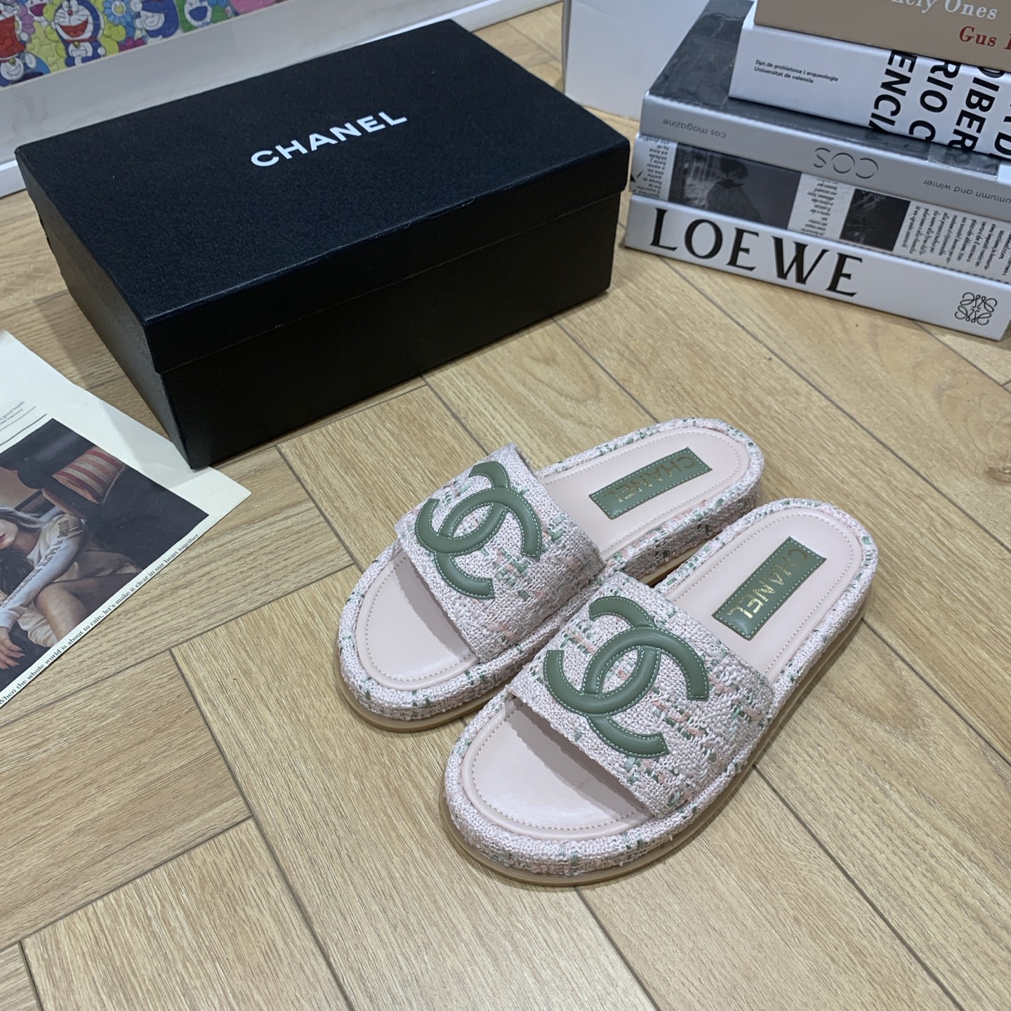 Chanel Espadrille CC Thong Sandals Women, Pink Fabric, Summer Beach Shoes 1 Chanel Espadrille CC Thong Sandals Women, Pink Fabric, Summer Beach Shoes