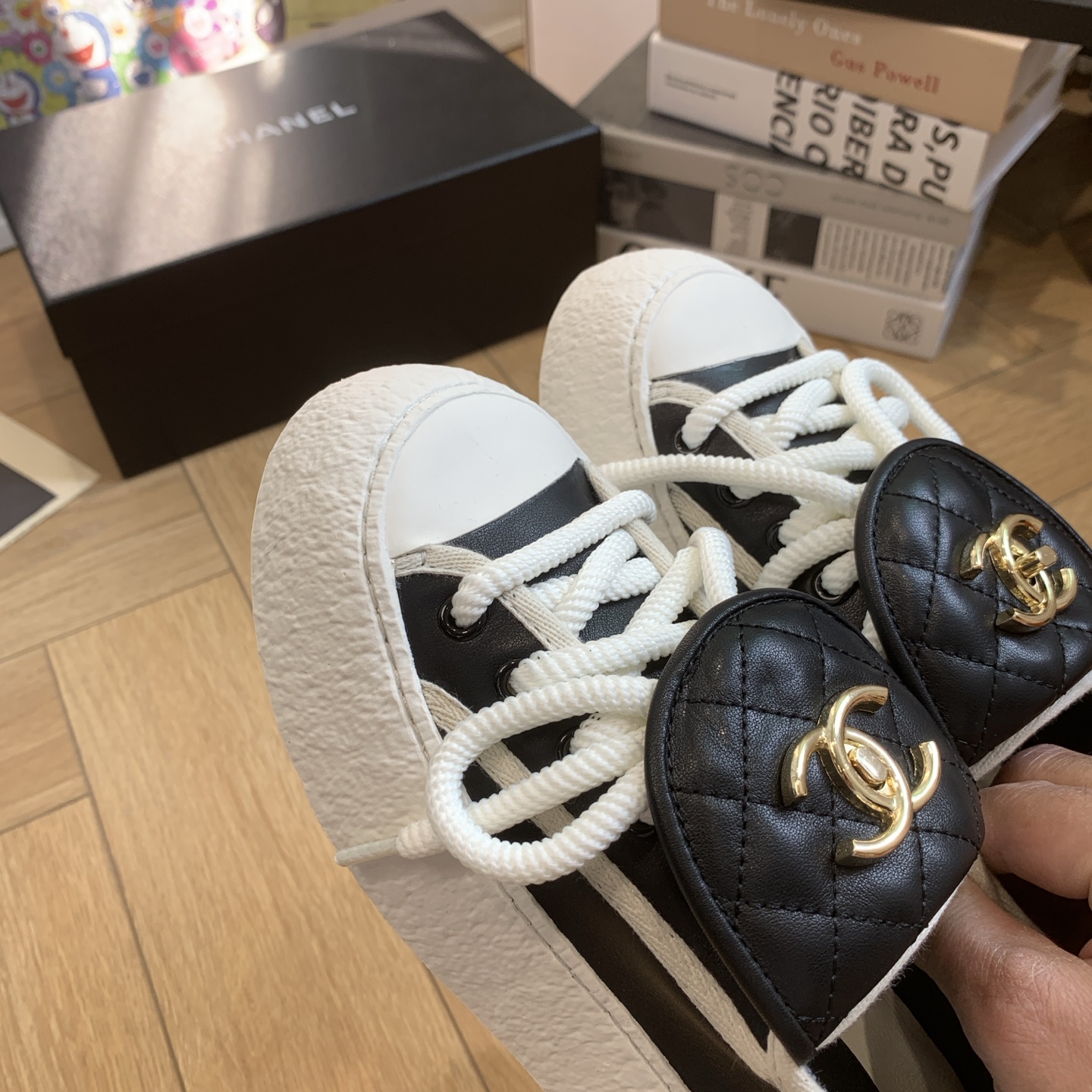 Chanel Inspired Bookbag Buckle Canvas Sneakers - Stylish Comfort for Women 6 i1743106815694 5879 0 4
