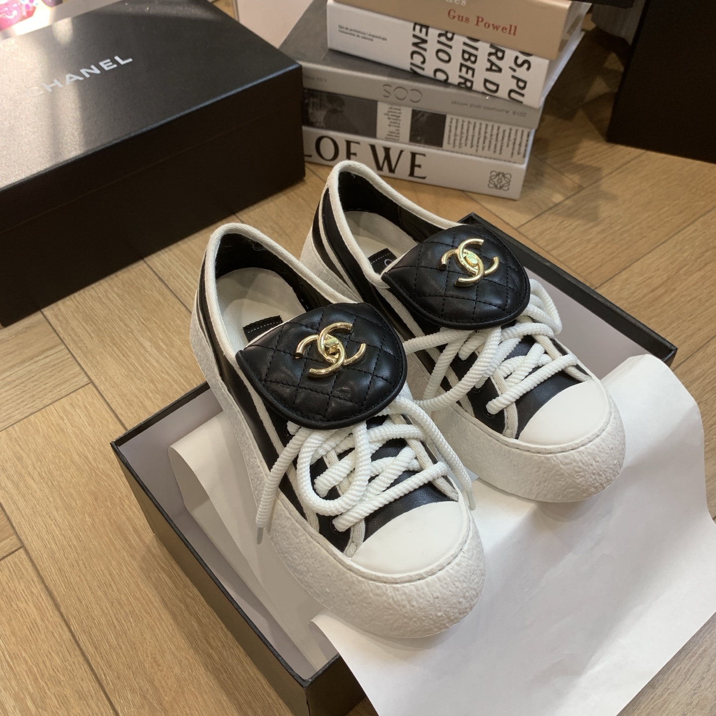 Chanel Inspired Bookbag Buckle Canvas Sneakers - Stylish Comfort for Women 4 i1743106815707 6049 0 1