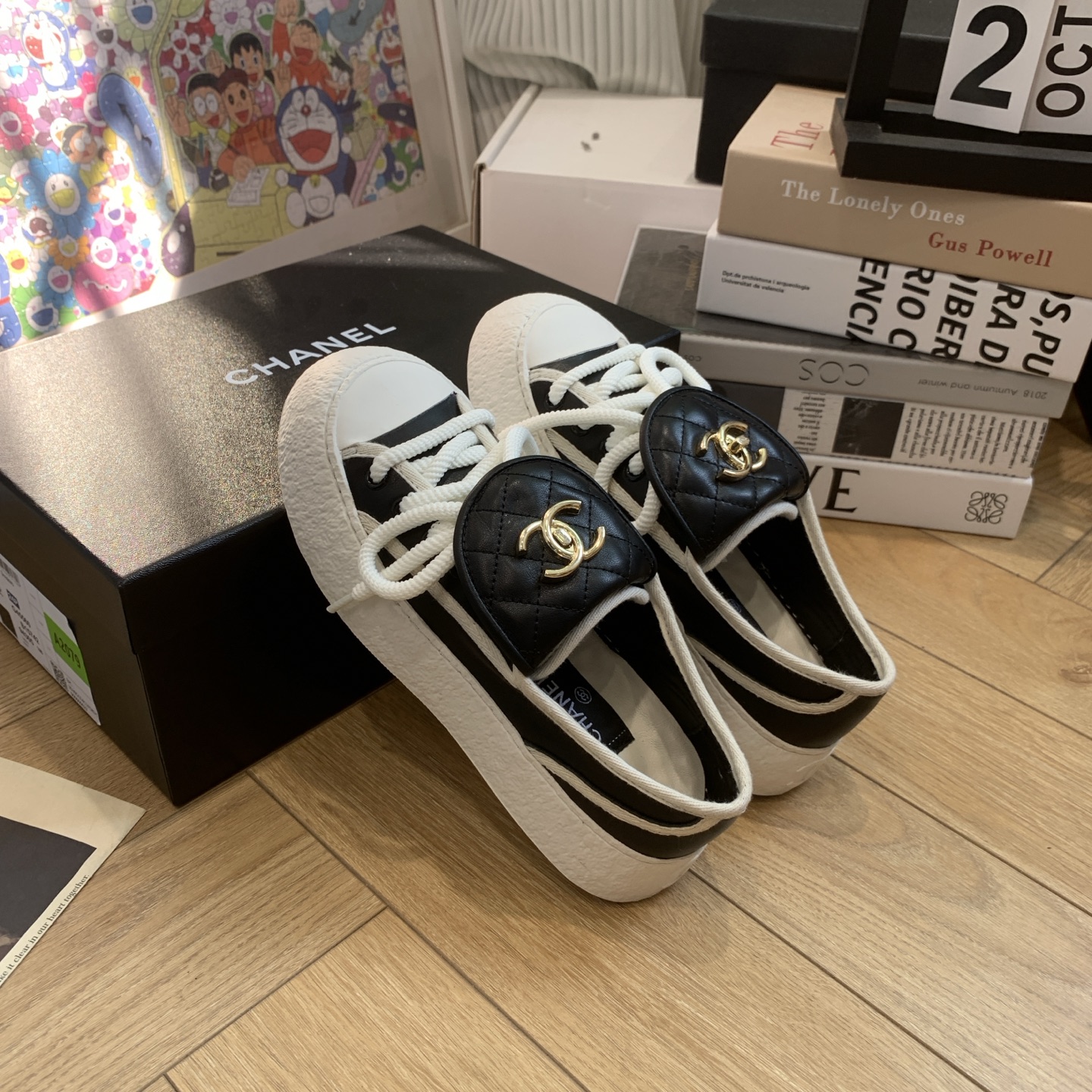Chanel Inspired Bookbag Buckle Canvas Sneakers - Stylish Comfort for Women 8 i1743106815729 8113 0 6