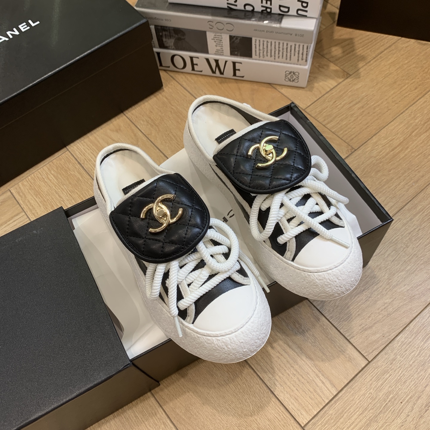 Chanel Inspired Bookbag Buckle Canvas Sneakers - Stylish Comfort for Women 10 i1743106839644 692 0 8