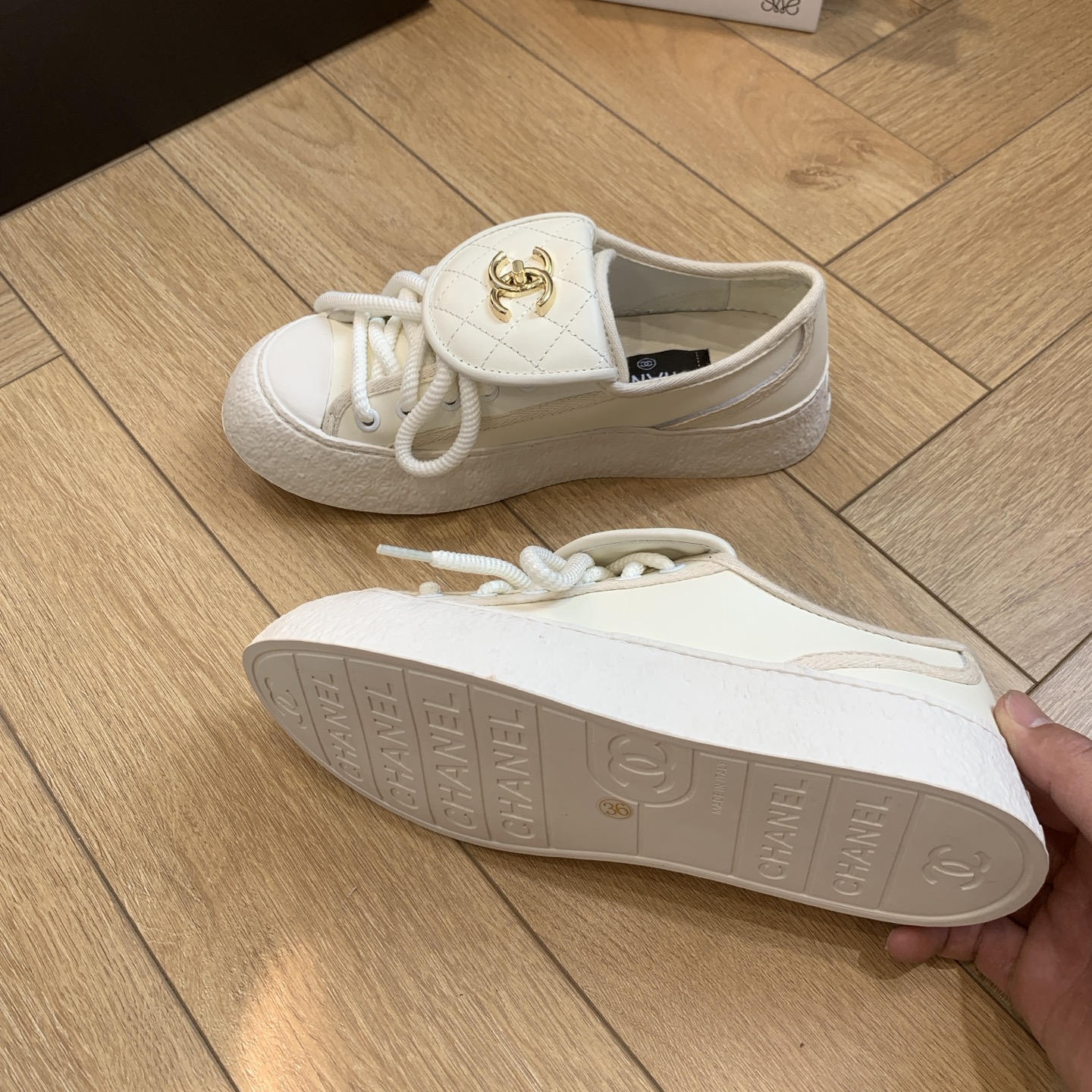 Chanel 2025 Spring/Summer Bookbag Buckle Canvas Casual Shoes and Slippers 10 i1743106955145 7711 0 8