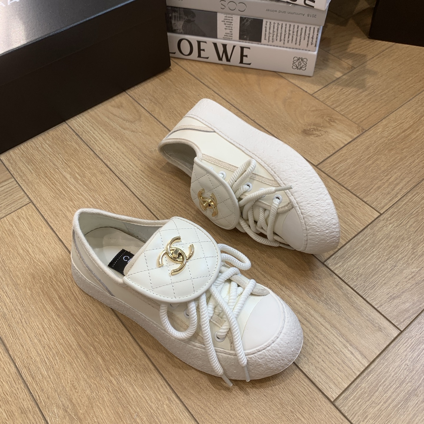 Chanel 2025 Spring/Summer Bookbag Buckle Canvas Casual Shoes and Slippers 2 i1743106955146 1191 0 4
