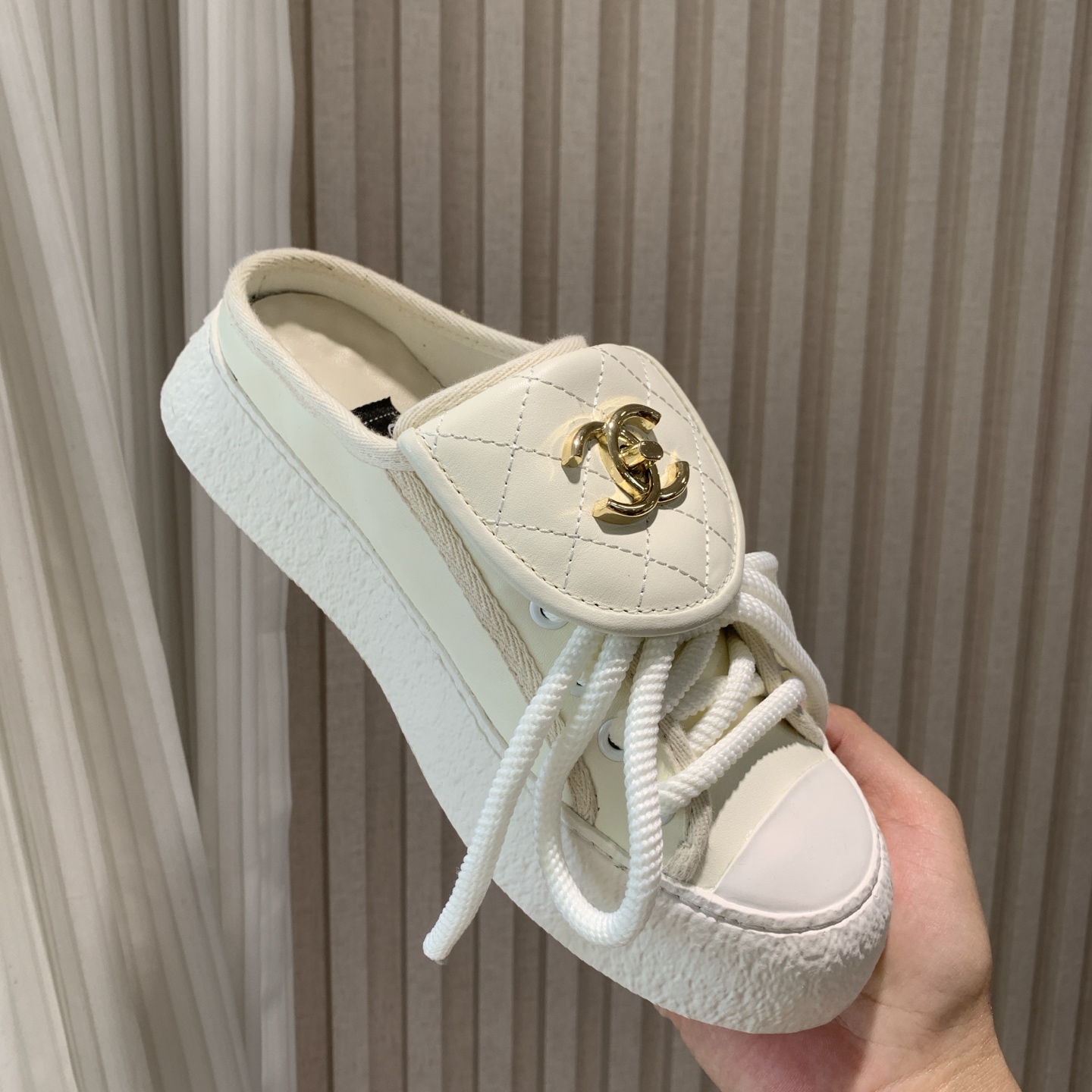Chanel 2025 Spring/Summer Bookbag Buckle Canvas Casual Shoes and Slippers 3 i1743106955232 6496 0 0