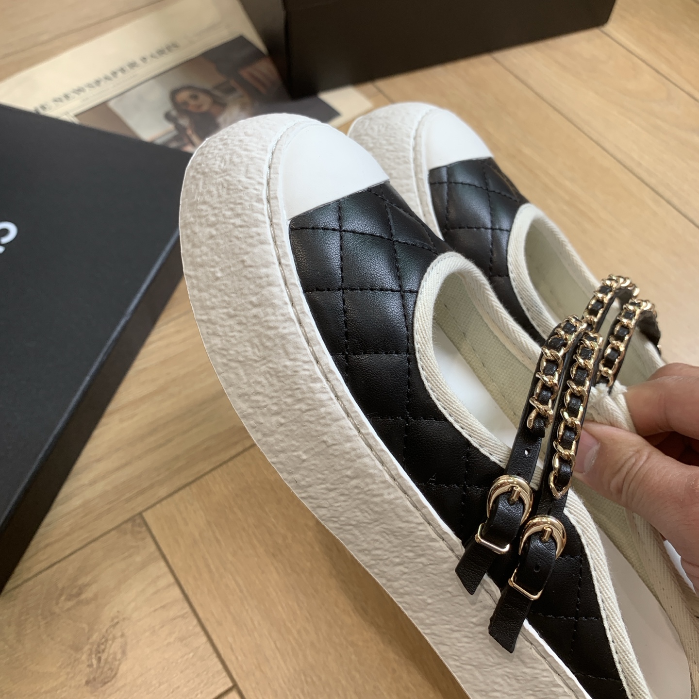 Chanel 24P Quilted Leather Mules with Chain Detail - Chic and Comfortable 7 i1744922185487 2743 0 4