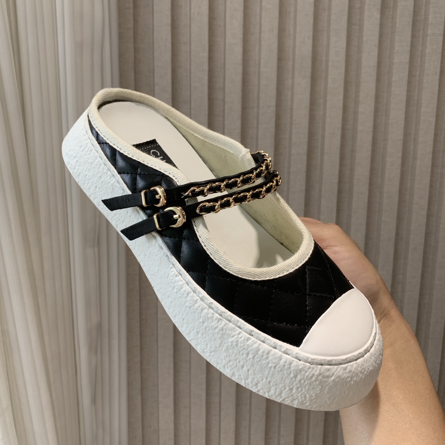 Chanel 24P Quilted Leather Mules with Chain Detail - Chic and Comfortable 2 i1744922186511 1955 0 7
