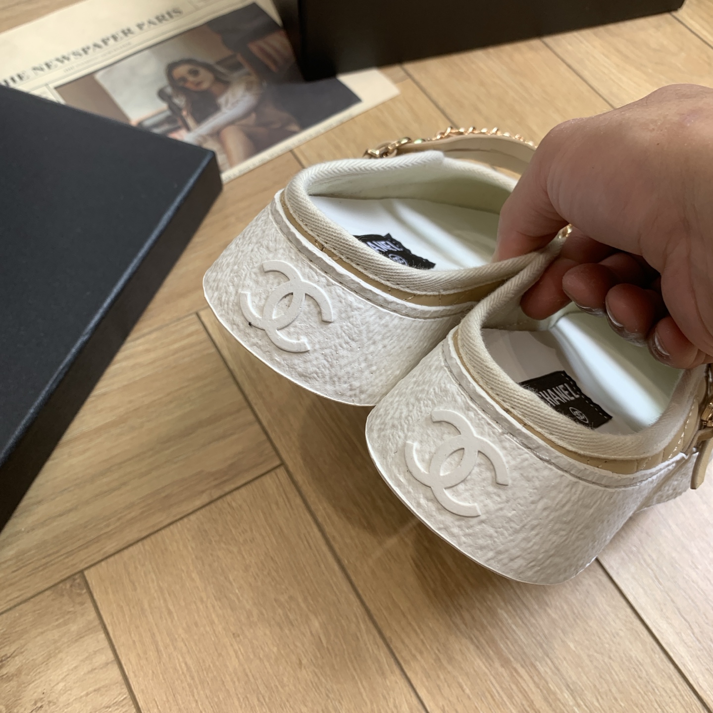 Chanel 24P Quilted Leather Chain Embellished Platform Mule Sneakers 10 i1744922238252 1833 0 8