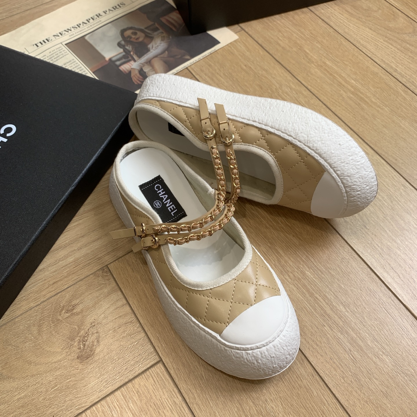 Chanel 24P Quilted Leather Chain Embellished Platform Mule Sneakers 5 i1744922239299 483 0 3