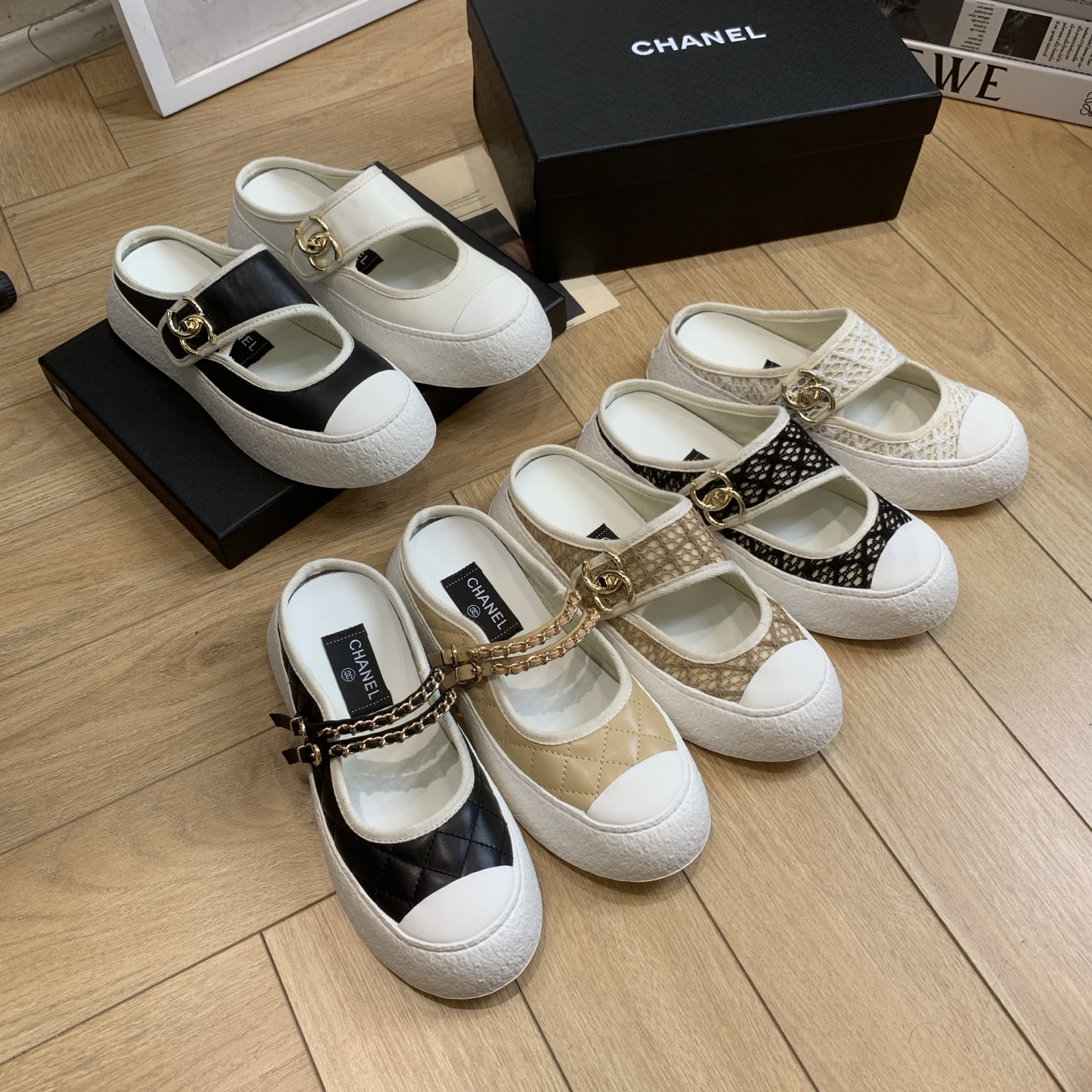 Chanel 24P White Lambskin Chain Embellished Mule Sneakers for Women 7 i1744922279583 4210 0 5