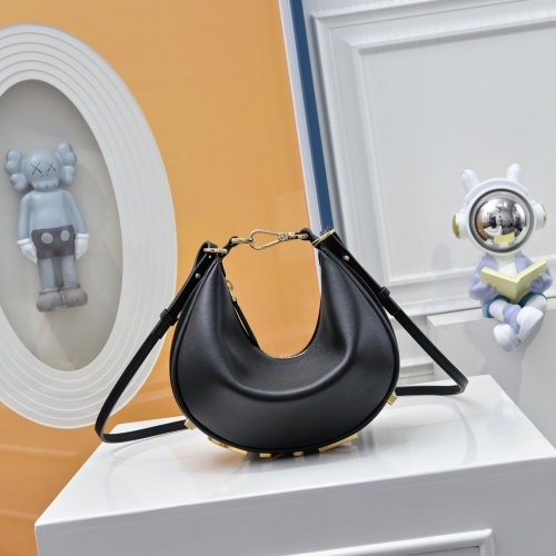 FENDI Fendipraphy Crescent Hobo Bag with Adjustable Shoulder Strap 1 FENDI Fendipraphy Crescent Hobo Bag with Adjustable Shoulder Strap