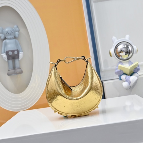 Fendi Fendigraphy Mini Crescent Moon Gold Leather Shoulder Bag 1 Fendi Fendigraphy Mini Crescent Moon Gold Leather Shoulder Bag