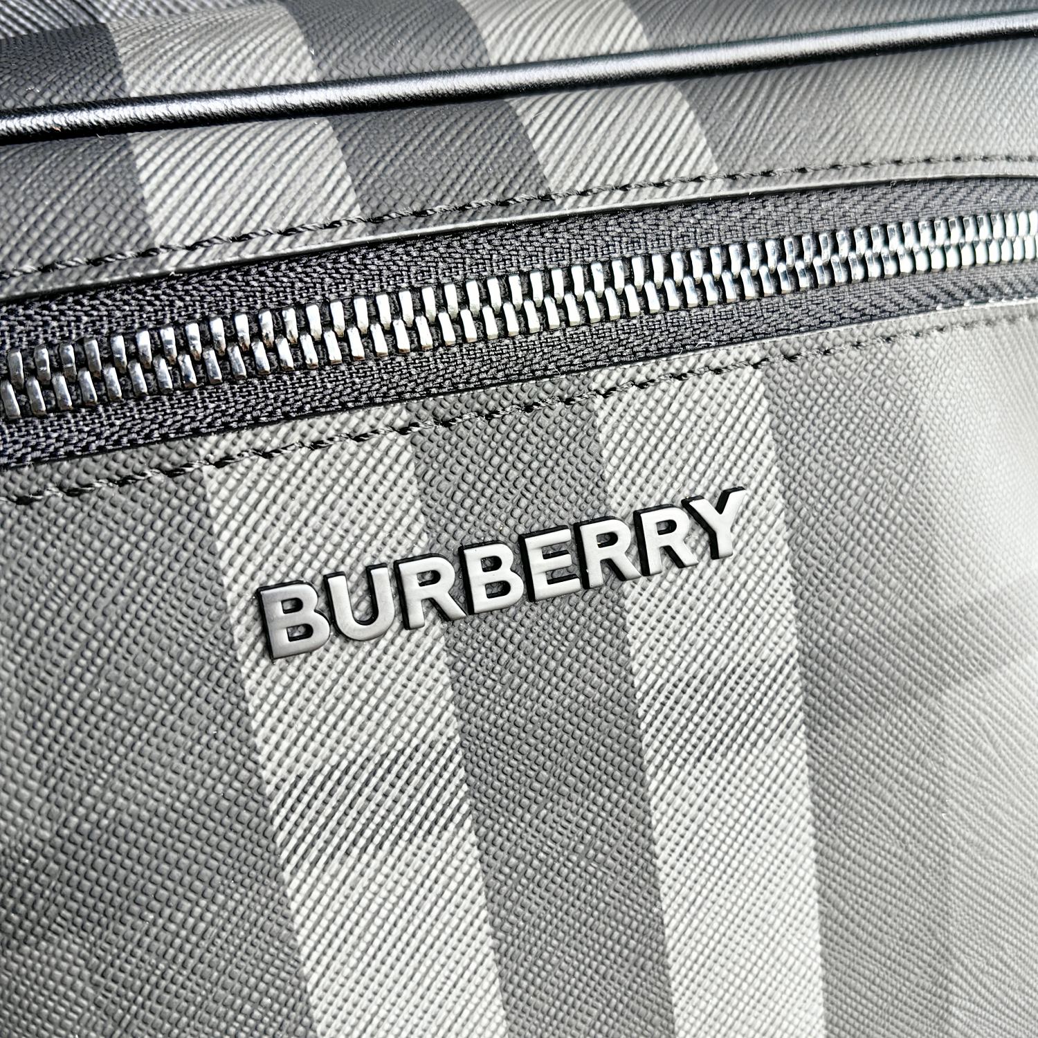 Burberry Classic Backpack Charcoal Gray Plaid Standard everyday