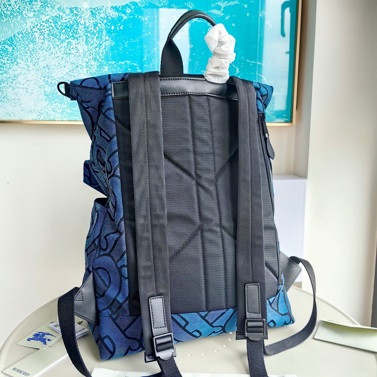 Burberry Blue Monogram 36 x 19 x 58 backpack