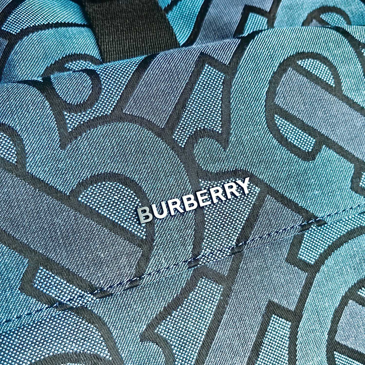 Burberry Monogram Motif Roll-Top Backpack Blue Monogram 36x19x58cm everyday