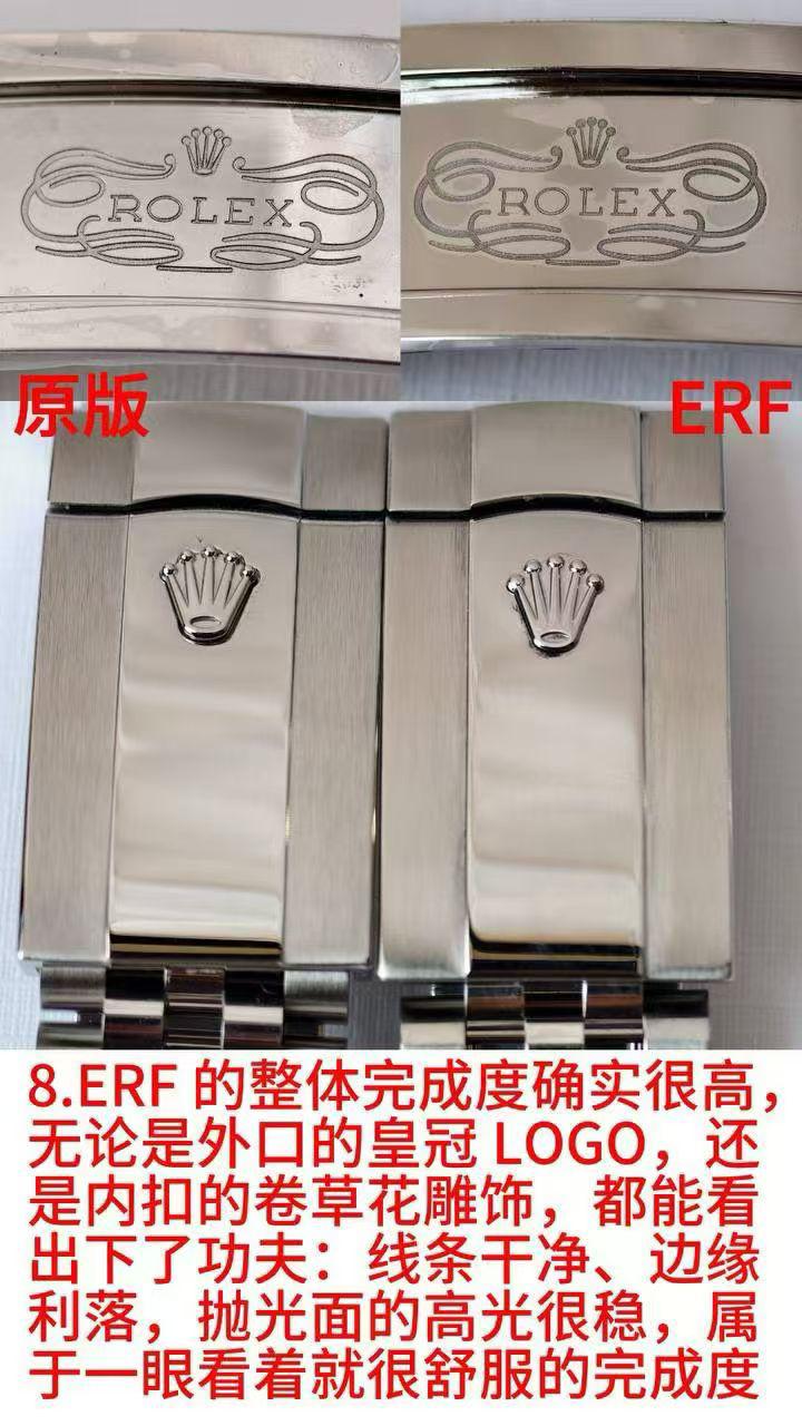 NO:726856,All the surprises - come from continuous breakthroughs, cloning another super copy in the history of card-free movements, ERF factory's latest datejust DATEJUST41 series - 131.5g weight-increased version (the official weight of the whole watch is about 133 grams). Equipped with Shanghai Jinghe's new generation card-free Cal. The core feature of Cal., the newly upgraded and polished plywood is not only eye-catching, but also has significantly improved stability and simulation. Using 904L steel, the brushed and polished light and shadow levels are closer to the original texture! The disc surface is made of sunburst pattern, and as the angle is turned, there will be a delicate original light and shadow diffusion effect! The proportions of the bar and nail scales are more coordinated, the 12 o'clock crown mark has a clearer three-dimensional effect, the edges of the word nails are sharper, and it uses a sapphire crystal high-lens surface, and the transparency and AR coating reflection are closer to the original! The details of the entire watch are full of sincerity, and it must be a high-quality product produced by ERF.19860909所有的惊艳——都源自于不断地突破,克隆无卡度机芯史上又一款超级副本ERF工厂最新日志型DATEJUST41系列——131.5克增重版（官方整表重量约133克左右）. 搭载上海靖和全新一代无卡度Cal.机芯,突破传统工艺极限,蓝色游丝+无卡度惯性调校结构（砝码调校思路）,摆轮区结构观感与技术路线无限贴近原装 Cal.的核心特征,夹板全新升级打磨不仅让人眼前一亮,并且稳定性与仿真度显著提升. 选用904L钢材,拉丝与抛光的光影层次更接近原版质感！盘面采用太阳饰纹打底,随着角度转动会有细腻的原版光影扩散效果！条钉刻度比例更协调、12点位皇冠标立体感更清晰、字钉边缘更利落、采用蓝宝石水晶高透镜面,通透度与AR镀膜反光更贴近原装！整表细节之处,满满皆是诚意,ERF出品 必属精品.,,Watch