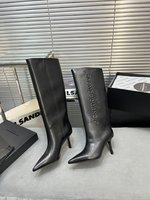Alexander Wang Long Boots Black Cowhide Genuine Leather Fall/Winter Collection