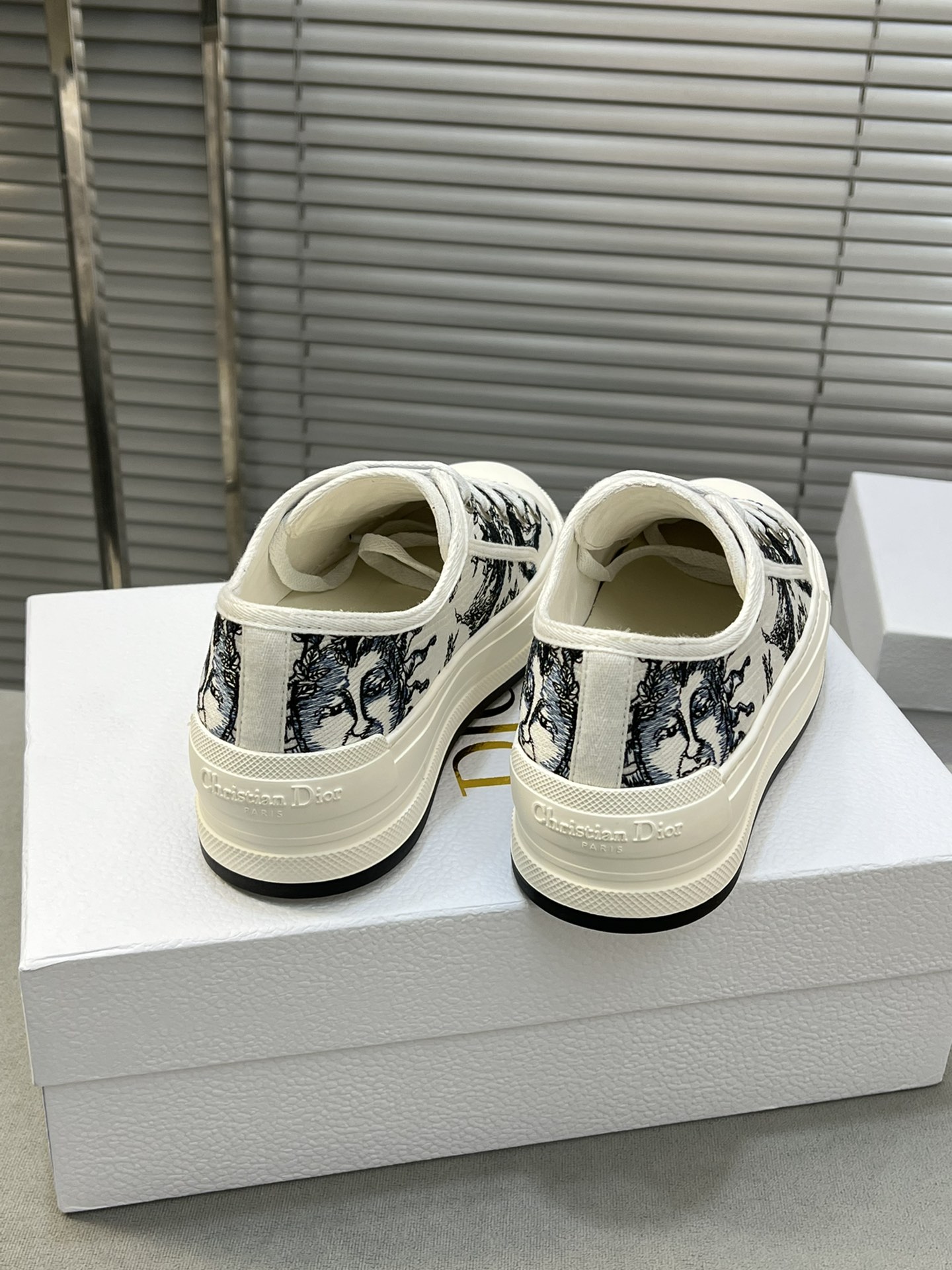Dior Walk'n'Dior Embroidered Canvas Sneakers, Thick Sole, Comfortable 9 i1713338288 9183 8