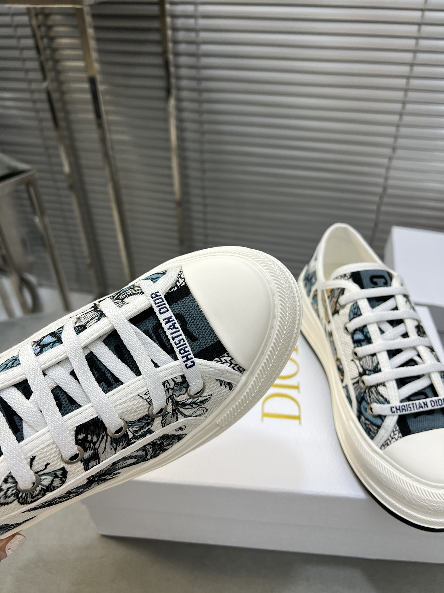 Dior Walk'n'Dior Butterfly Embroidered Thick Sole Canvas Sneakers 7 i1713339034 7540 0