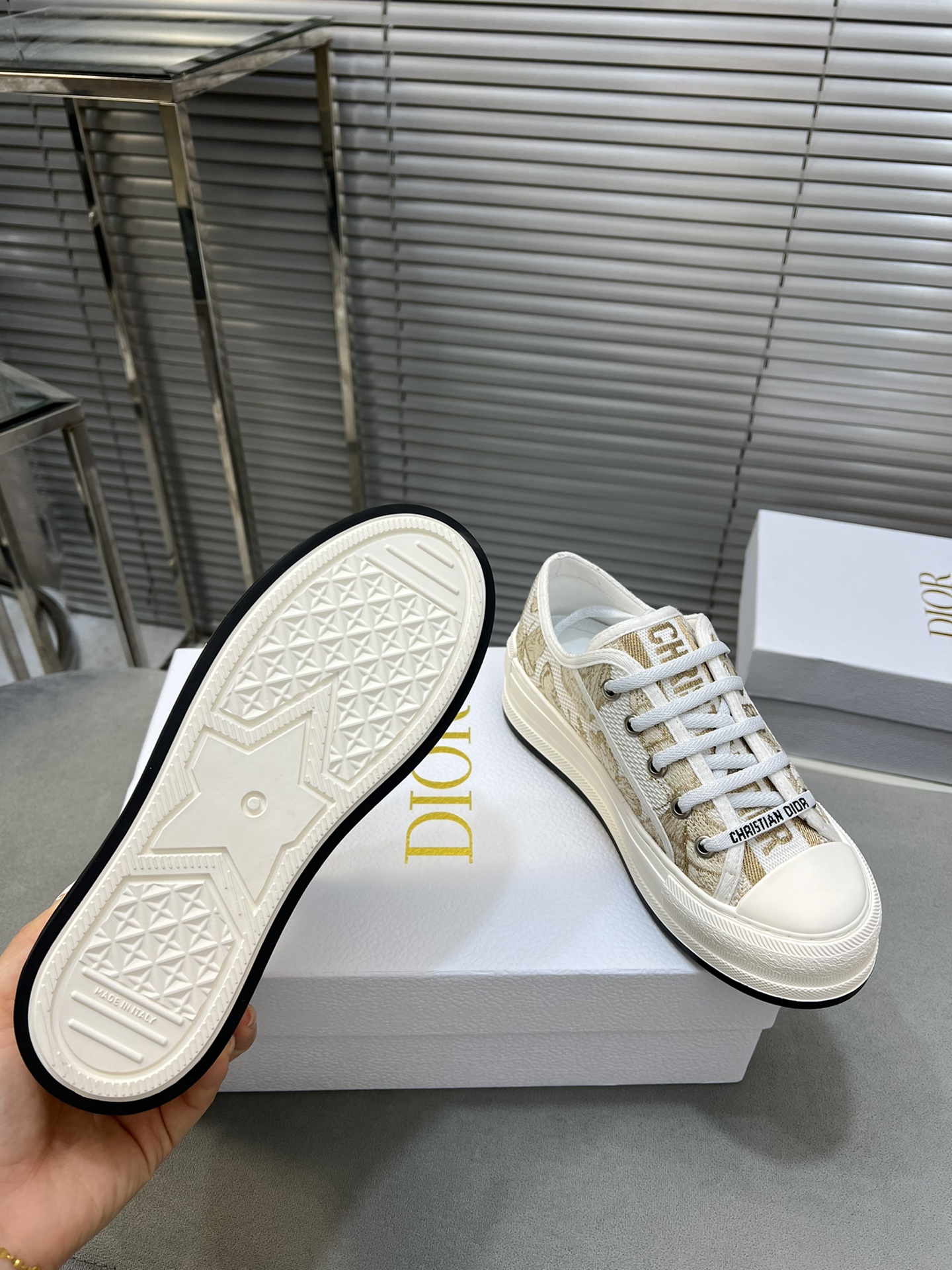 Dior Walk'n'Dior Embroidered Canvas Sneakers - Comfortable & Stylish 10 i1713339281 942 0