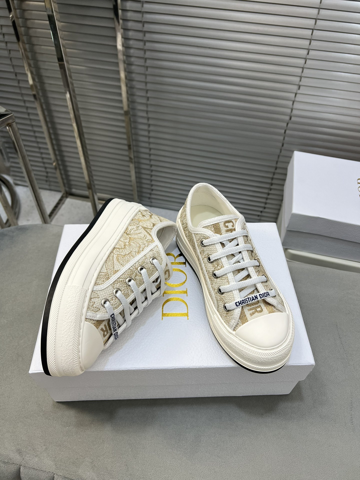 Dior Walk'n'Dior Embroidered Canvas Sneakers with Chunky Sole 4 i1713339479 4114 5