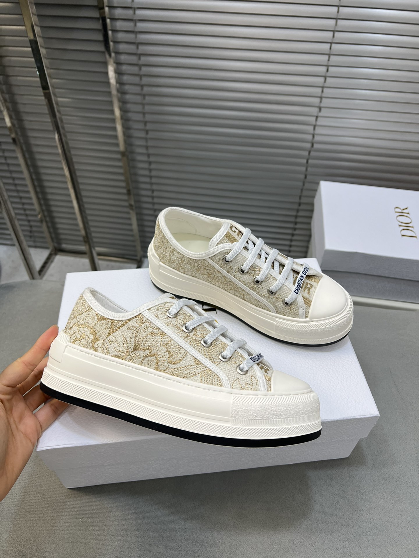 Dior Walk'n'Dior Embroidered Canvas Sneakers with Chunky Sole 6 i1713339479 6727 1