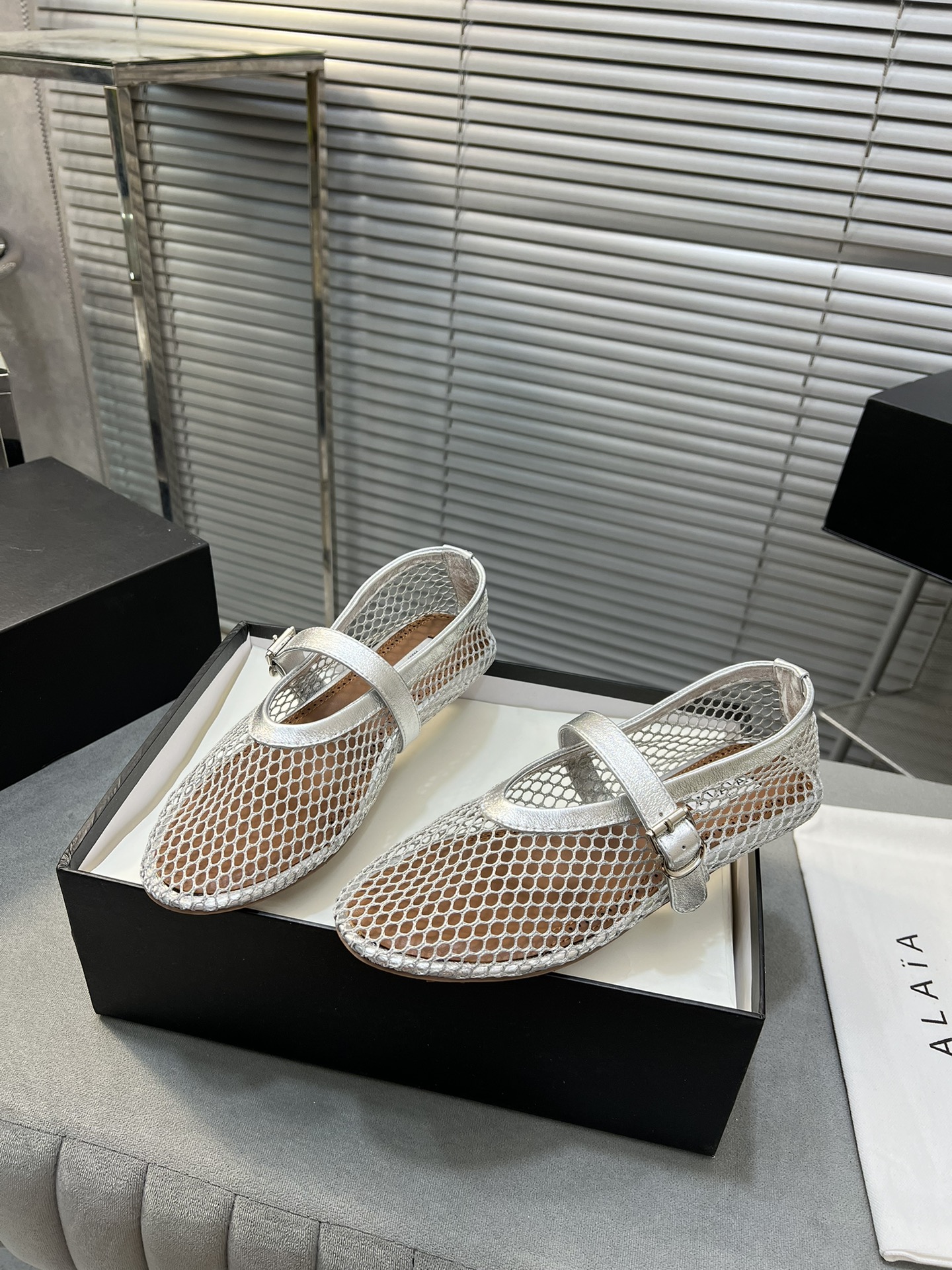 Alaia Ballet Flats: Sheepskin, Rubber Sole, Simple Style, Top Market Quality. - 图片 4