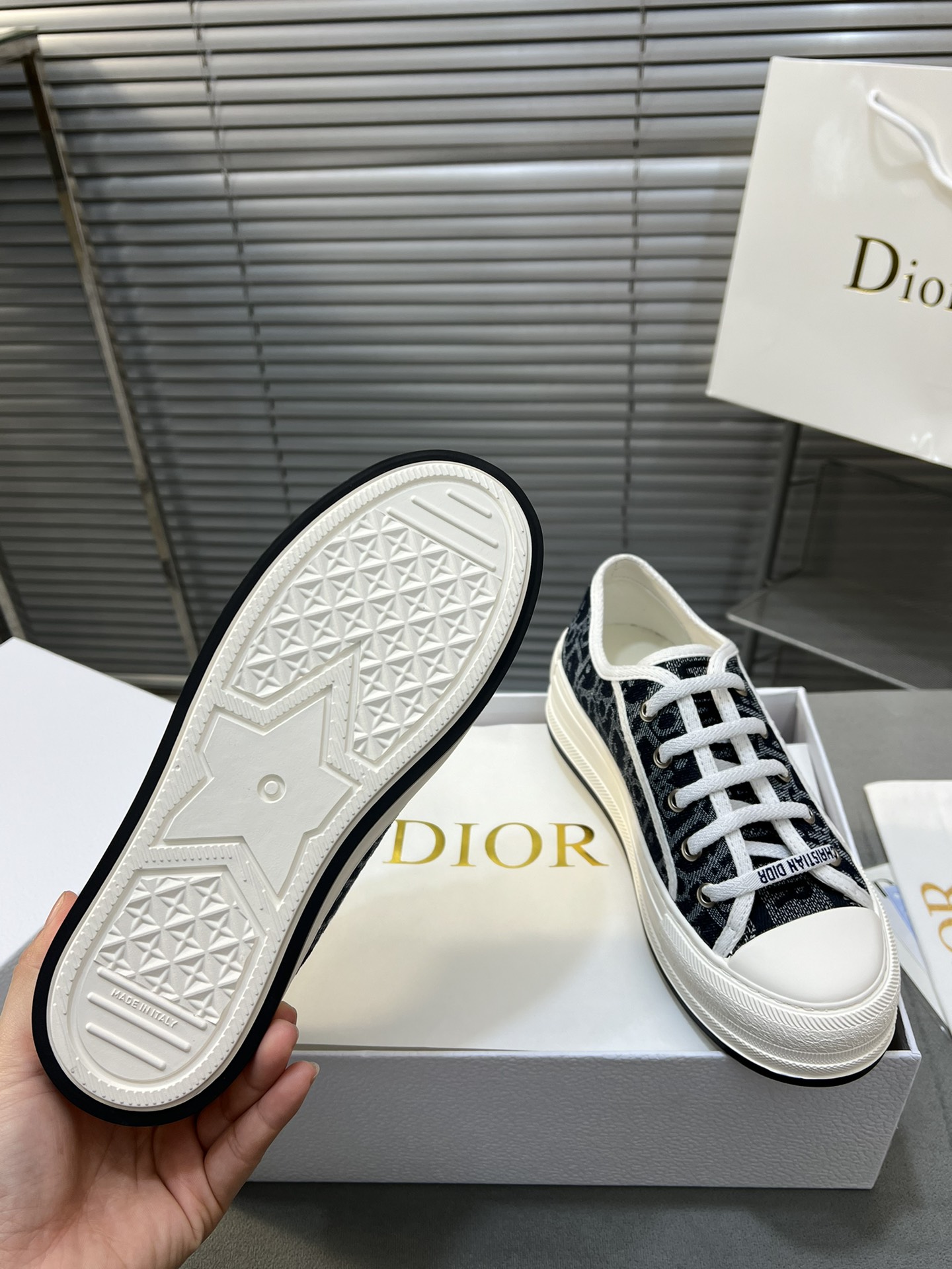 Dior Walk'n'Dior Heavy Embroidered Canvas Sneakers Thick Sole Fashion Shoes 10 i1716655850 2991 7