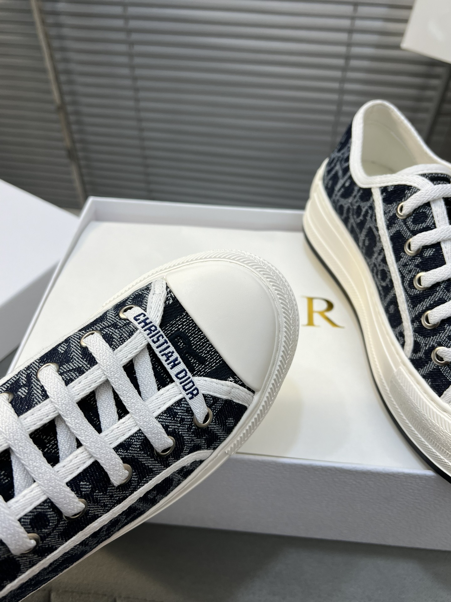 Dior Walk'n'Dior Heavy Embroidered Canvas Sneakers Thick Sole Fashion Shoes 9 i1716655850 8564 6