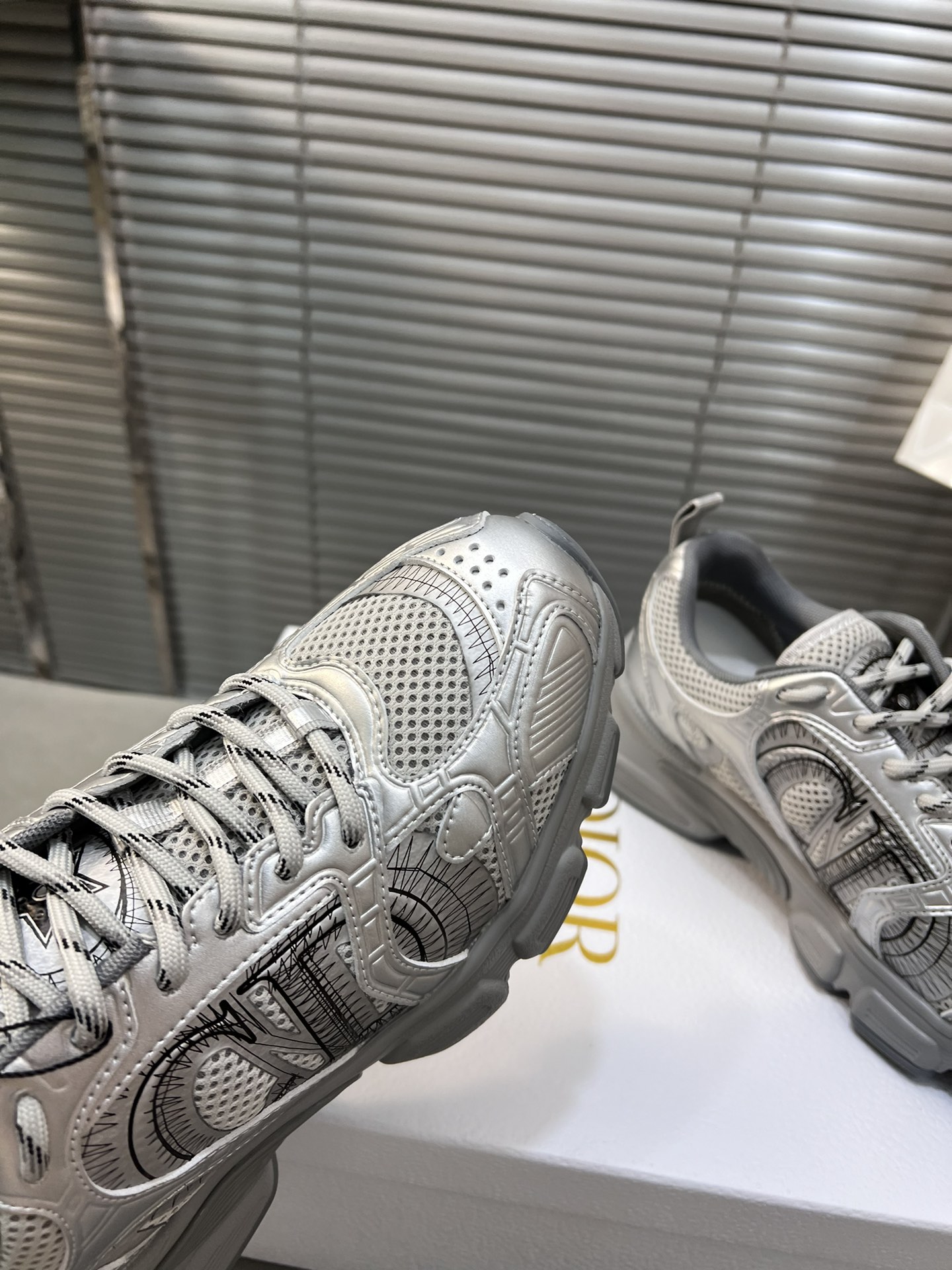 Dior Diorr Chrono Sneakers Trendy Athletic Shoes, Silver 8 i1720190002 1370 1