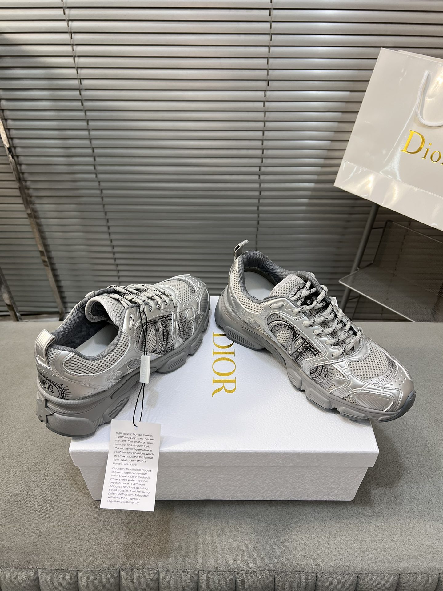 Dior Diorr Chrono Sneakers Trendy Athletic Shoes, Silver 6 i1720190003 3992 6