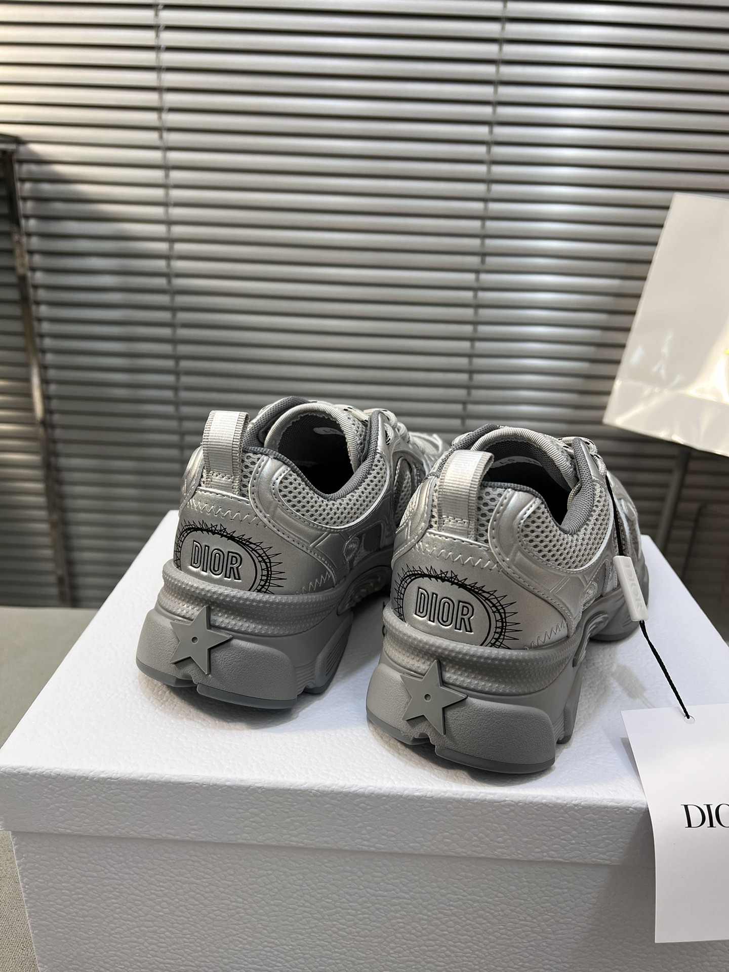 Dior Diorr Chrono Sneakers Trendy Athletic Shoes, Silver 9 i1720190003 7724 8